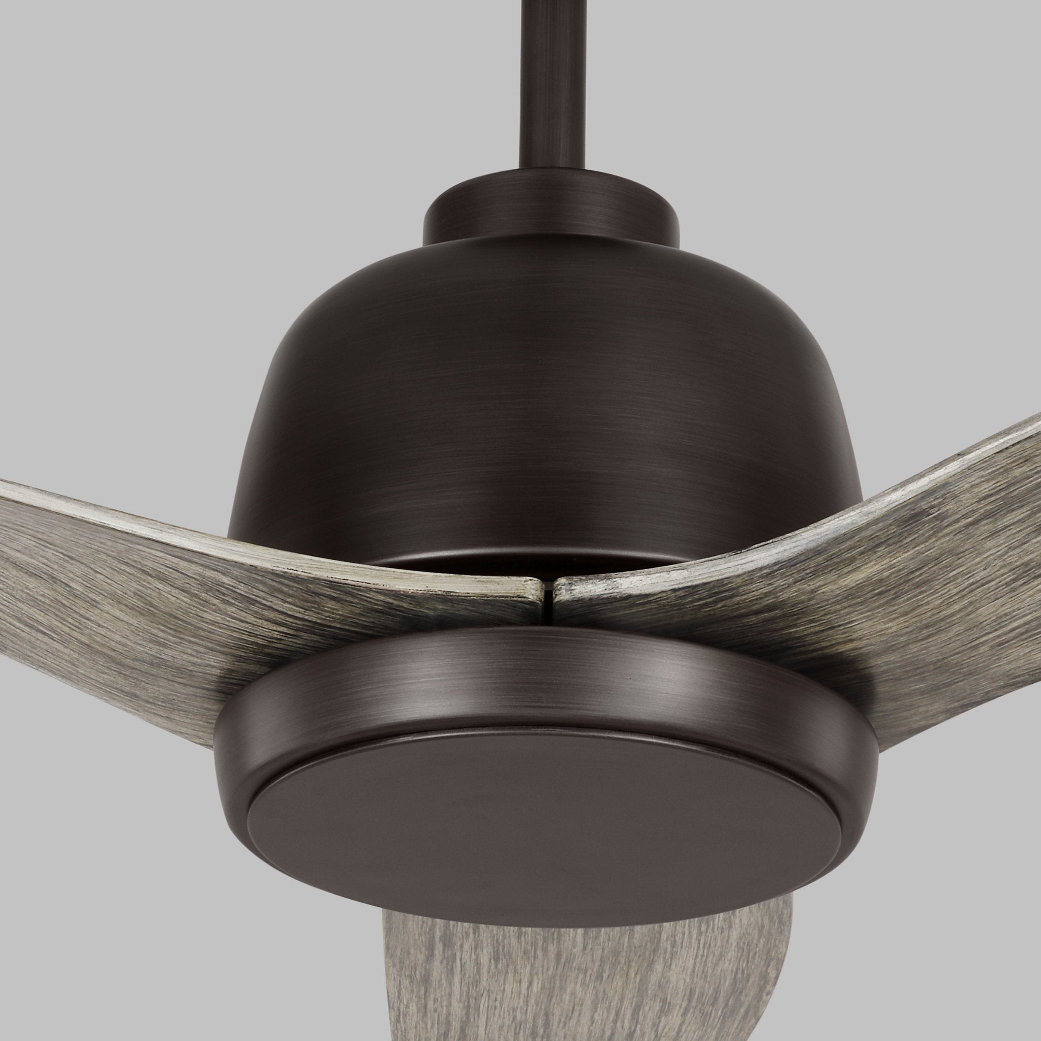 Avila 54" LED Ceiling Fan  in Aged Pewter  w/ Light Grey Weathered Oak Blade D:54'' H:15 1/2''