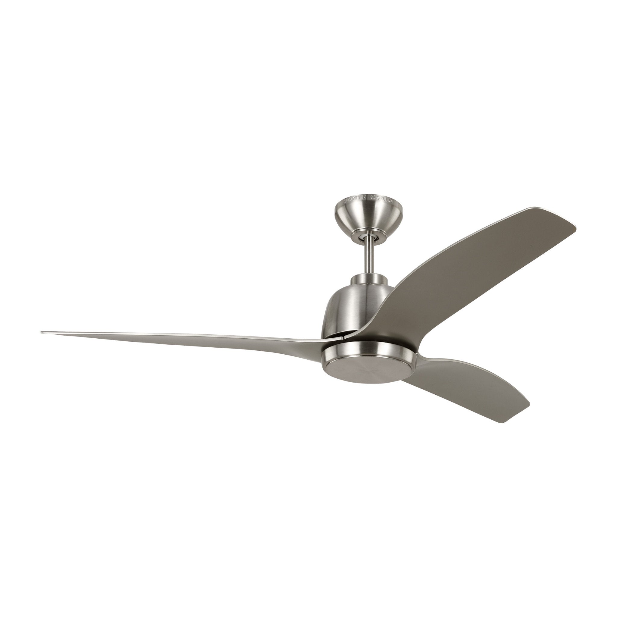Avila 54" LED Ceiling Fan  in Brushed Steel  w/ Silver ABS Blade D:54'' H:15 1/2''