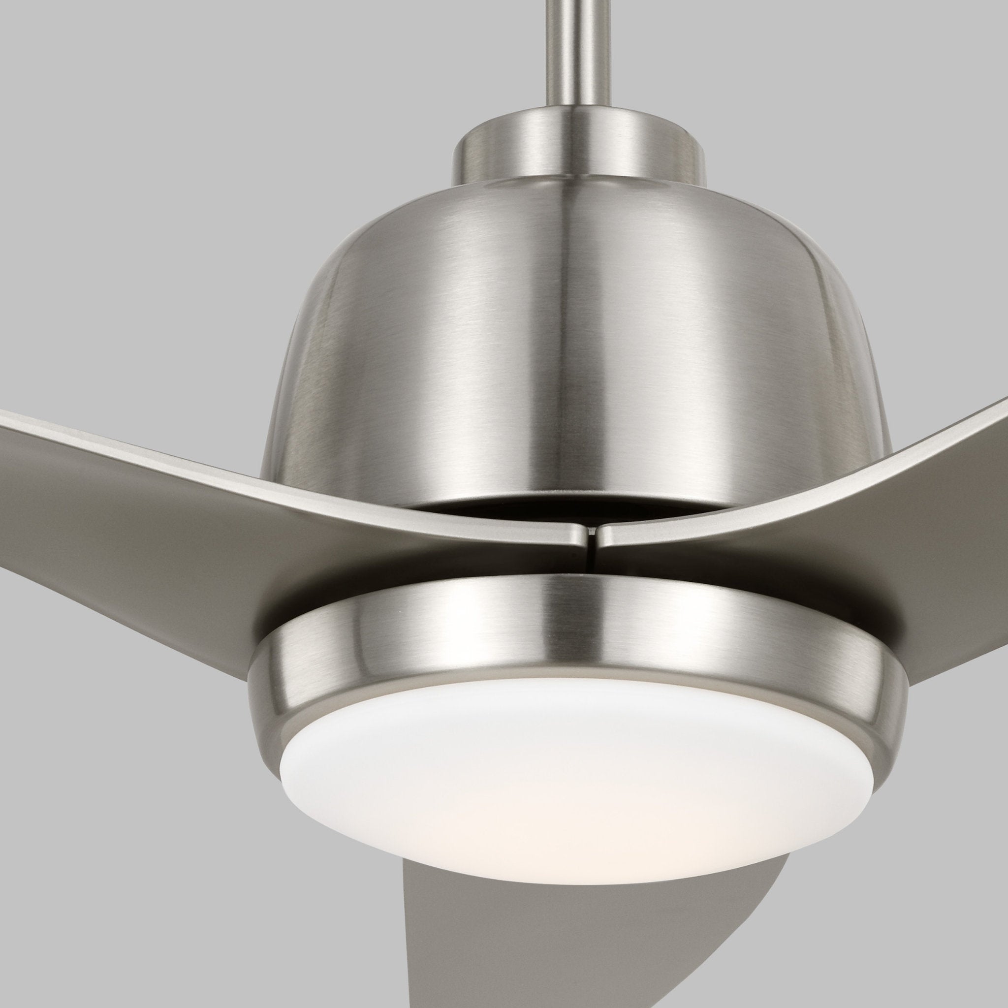 Avila 54" LED Ceiling Fan  in Brushed Steel  w/ Silver ABS Blade D:54'' H:15 1/2''