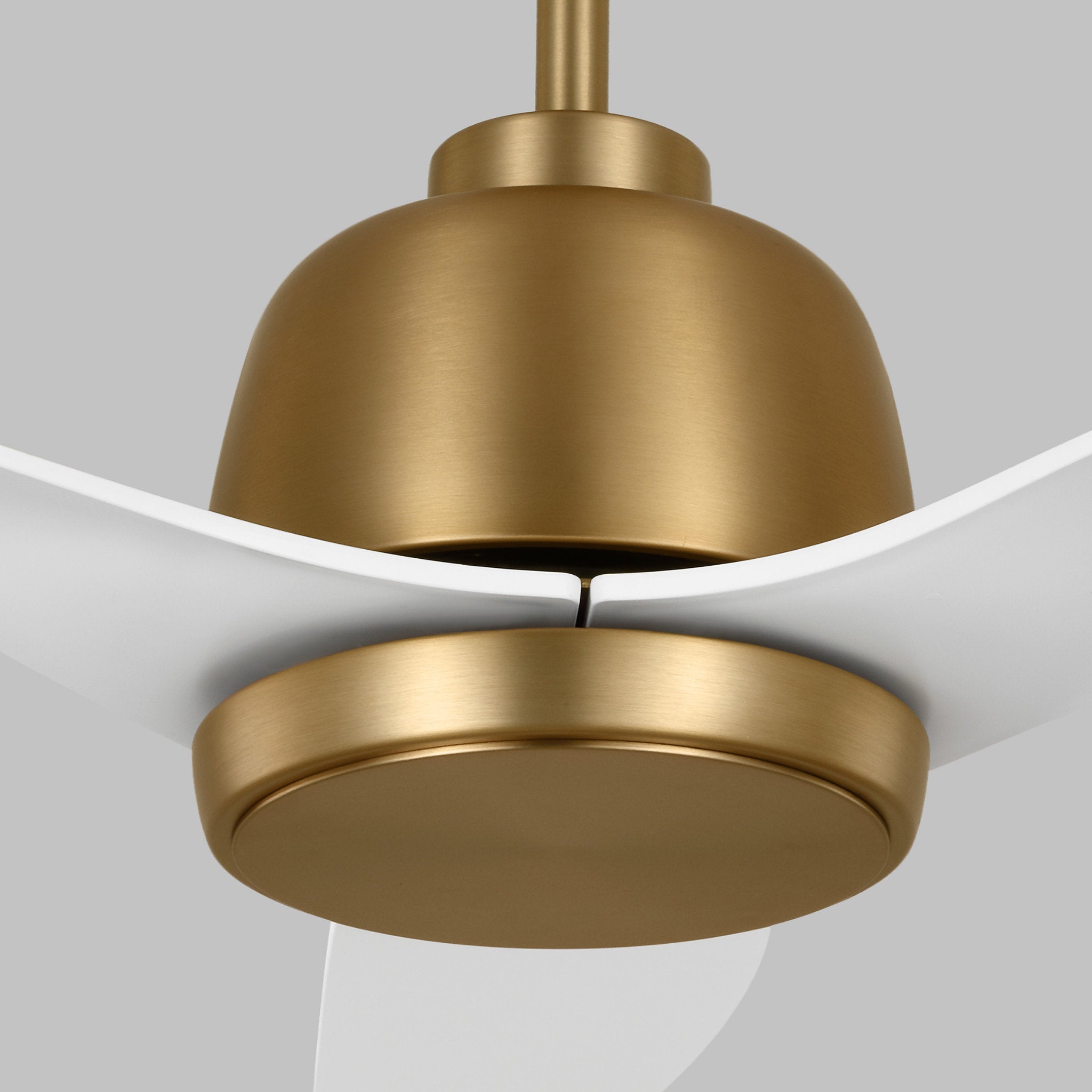 Avila 54" LED Ceiling Fan  in Satin Brass  w/ Matte White Blade D:54'' H:15 1/2''
