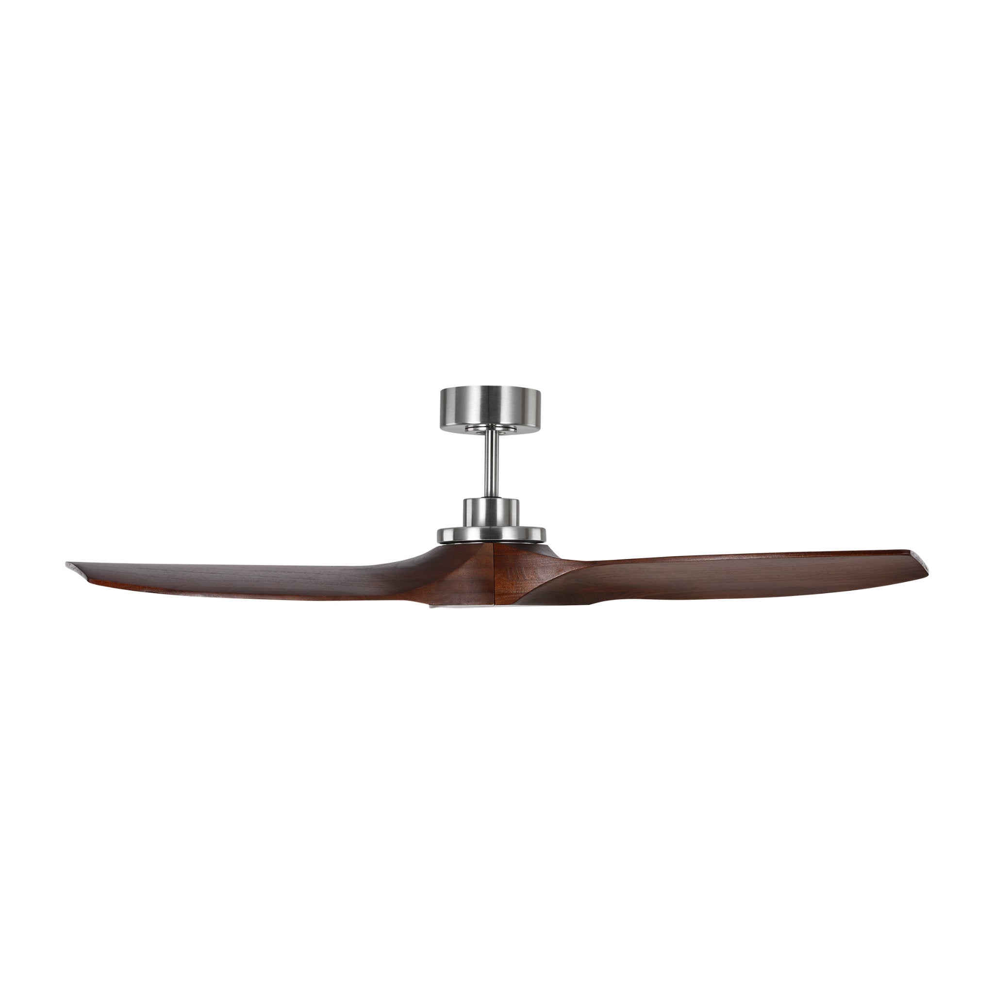 Collins 52" Ceiling Fan  in Brushed Steel  w/ Dark Walnut Blade D:52'' H:12 5/16''