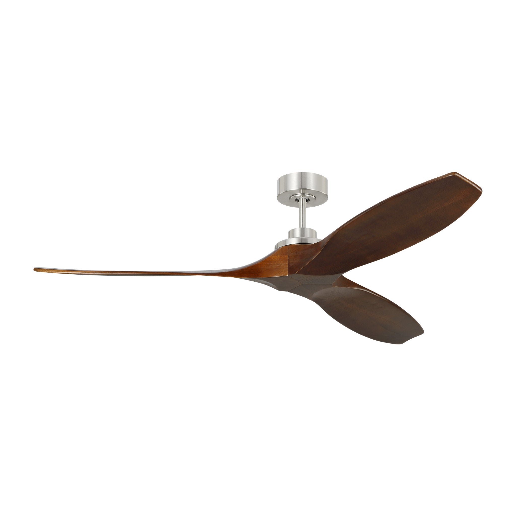Sean Lavin Collins 60" Ceiling Fan  in Brushed Steel  w/ Dark Walnut Blade D:60'' H:12 1/2''