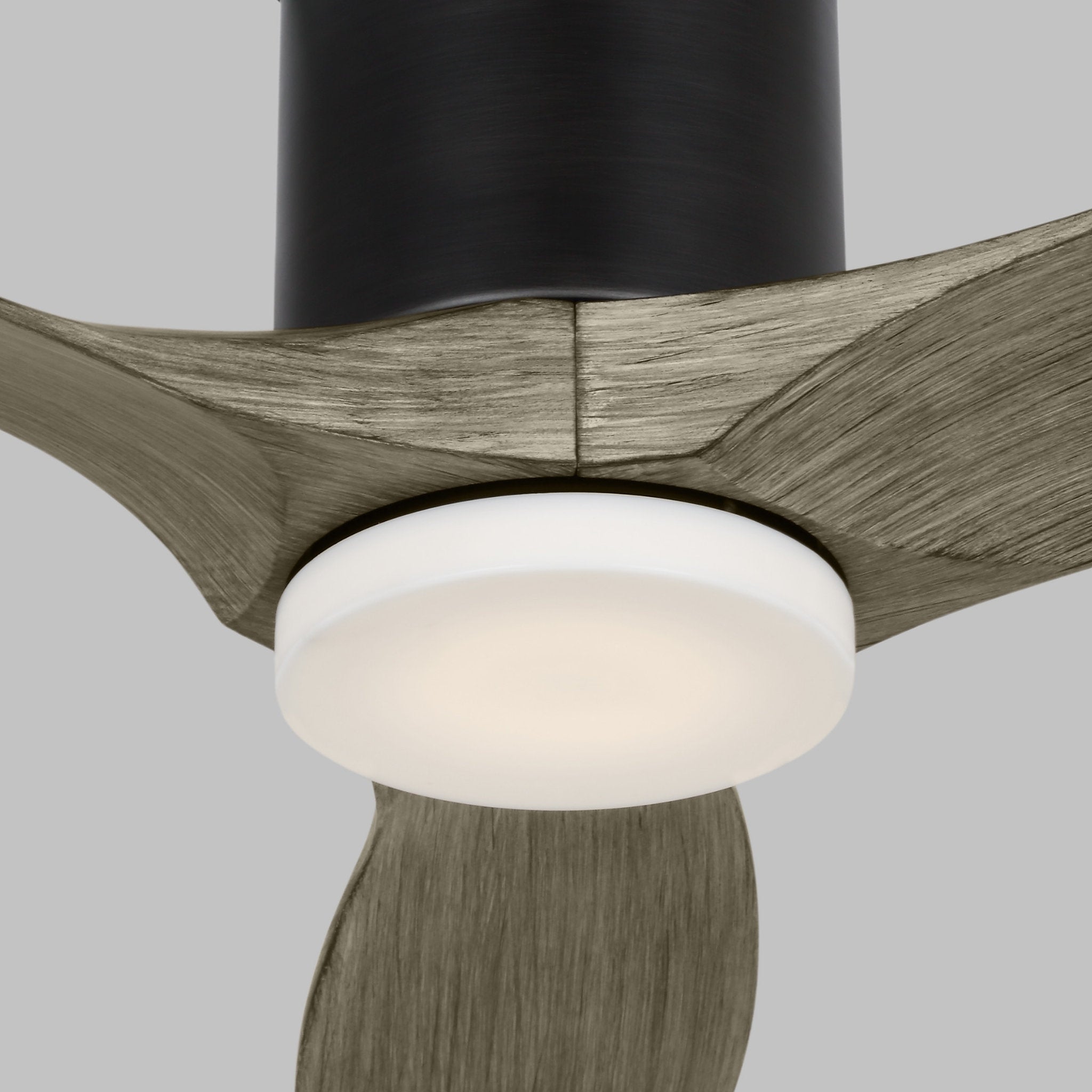 Collins 52" LED Ceiling Fan  in Aged Pewter  w/ Light Grey Weathered Oak Blade D:52'' H:10 5/16''