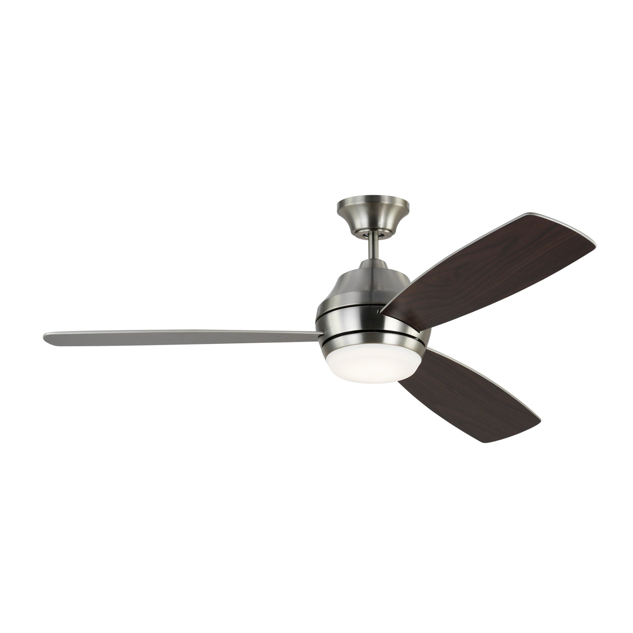 Ikon 52" LED Ceiling Fan  in Brushed Steel  w/ Silver Blade D:52'' H:14 1/2''