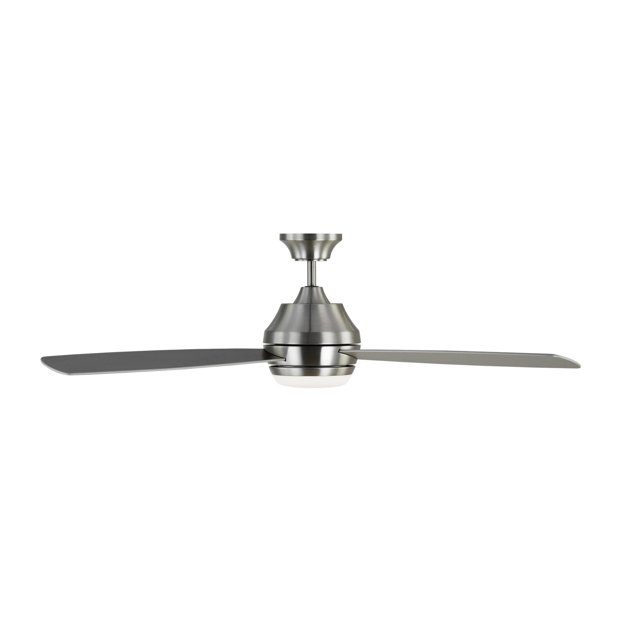 Ikon 52" LED Ceiling Fan  in Brushed Steel  w/ Silver Blade D:52'' H:14 1/2''