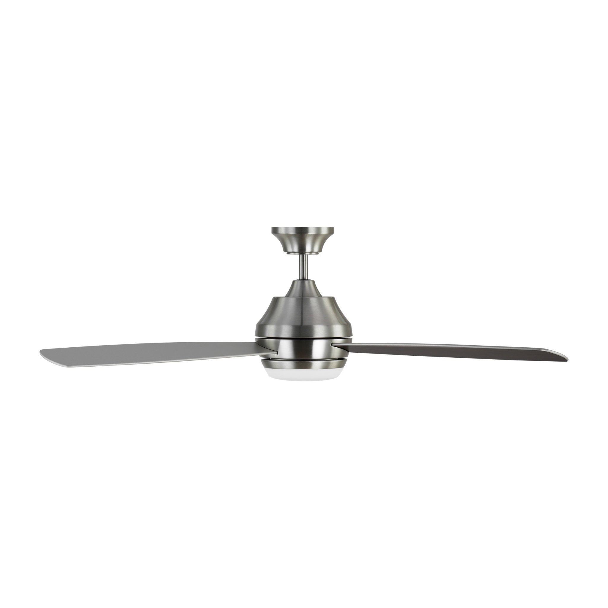 Ikon 52" LED Ceiling Fan  in Brushed Steel  w/ Silver Blade D:52'' H:14 1/2''