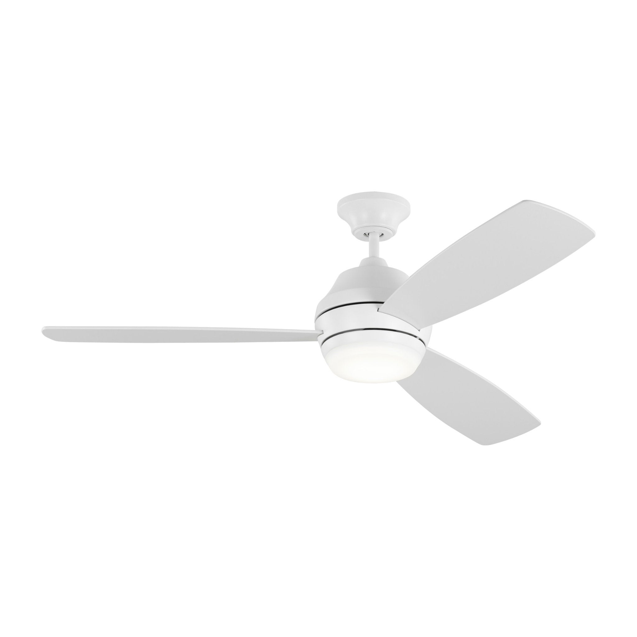 Ikon 52" LED Ceiling Fan  in Matte White  w/ Matte White Blade D:52'' H:14 1/2''
