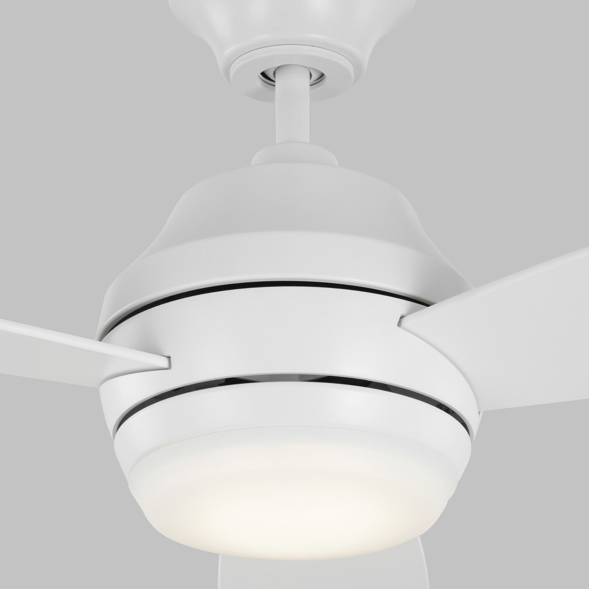 Ikon 52" LED Ceiling Fan  in Matte White  w/ Matte White Blade D:52'' H:14 1/2''