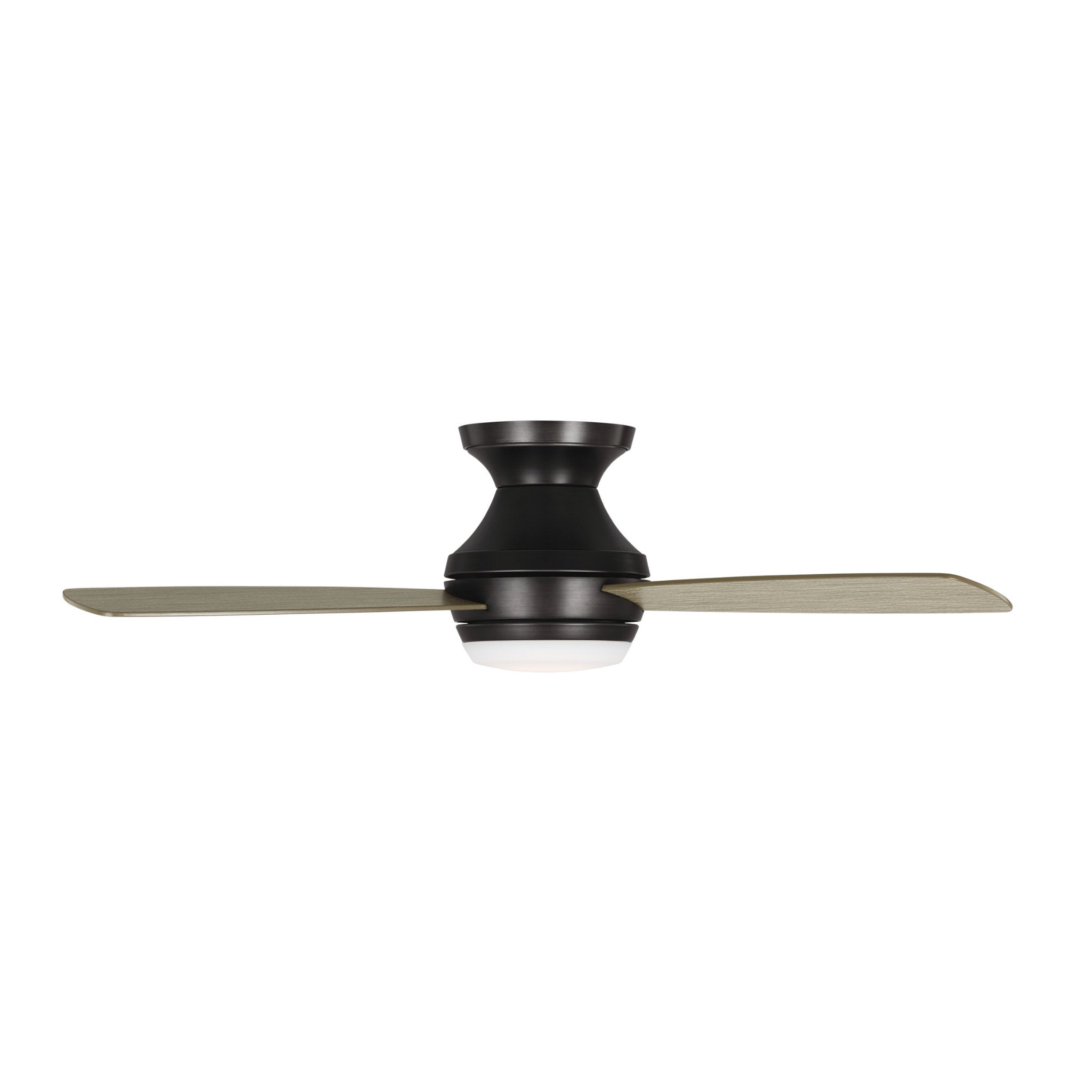 Ikon 44" LED Ceiling Fan  in Aged Pewter  w/ Light Grey Weathered Oak Blade D:44'' H:10 13/16''