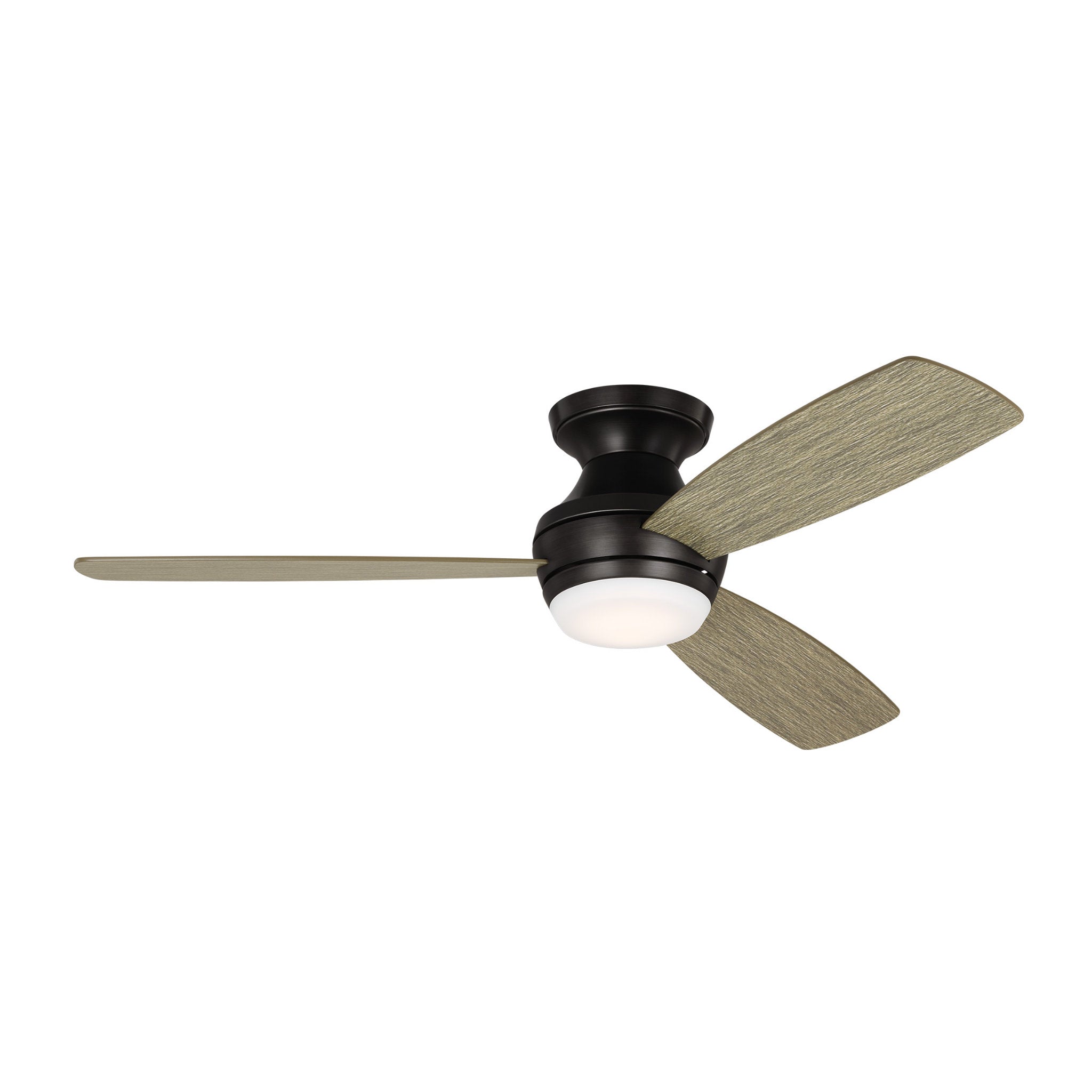 Ikon 52" LED Ceiling Fan  in Aged Pewter  w/ Light Grey Weathered Oak Blade D:52'' H:10 13/16''