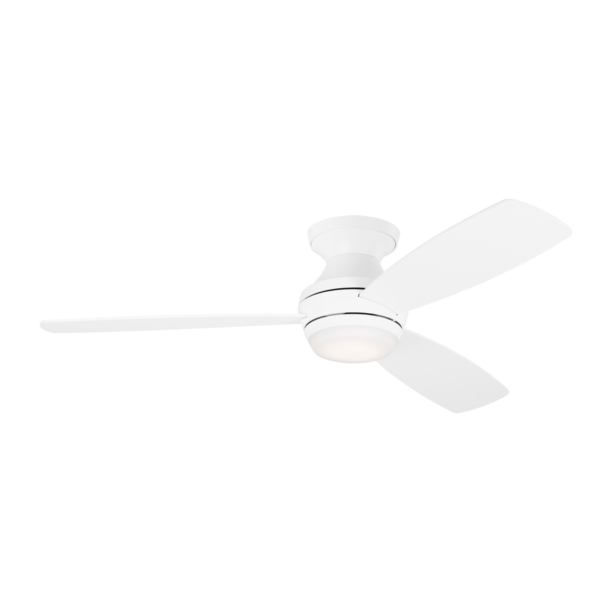Ikon 52" LED Ceiling Fan  in Matte White  w/ Matte White Blade D:52'' H:10 13/16''