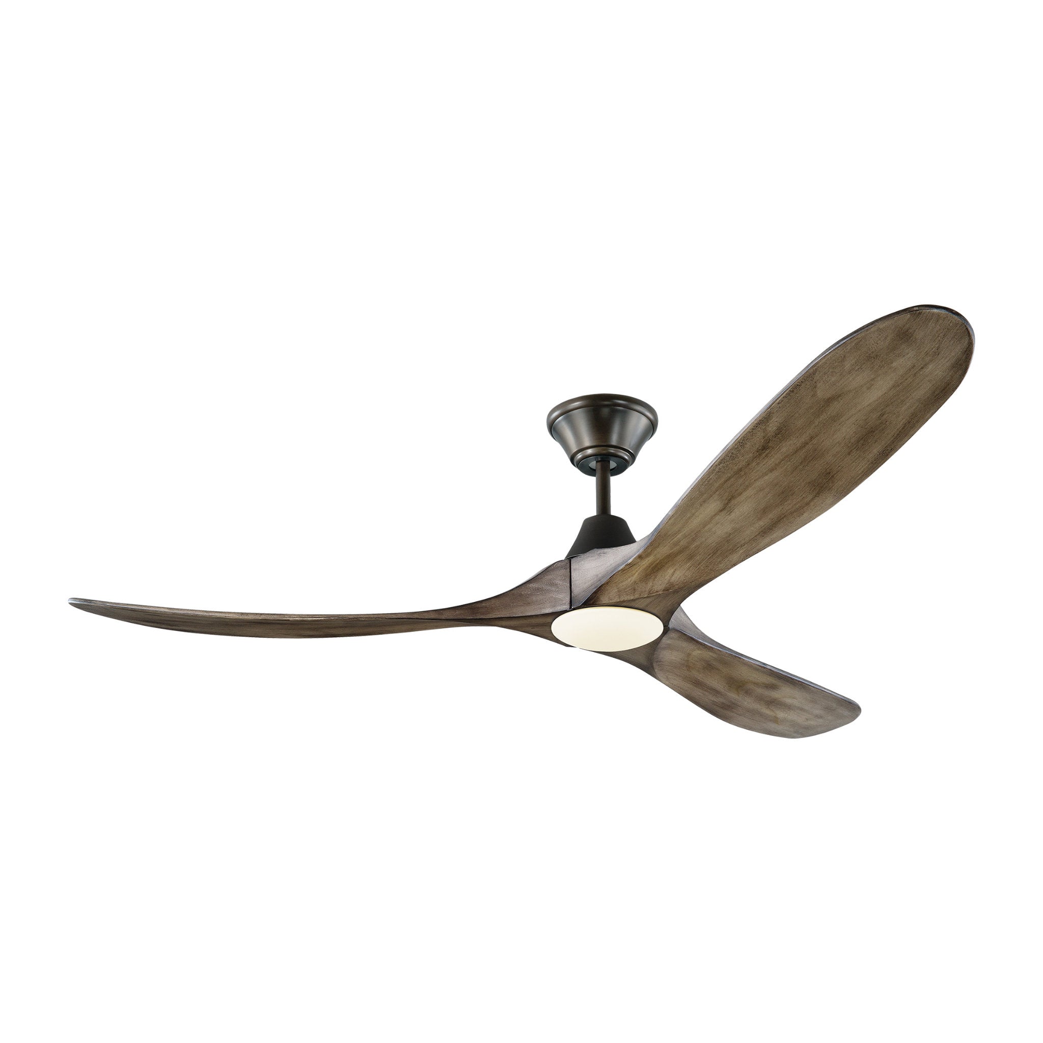 Maverick 60" LED Ceiling Fan  in Aged Pewter  w/ Light Grey Weathered Oak Blade D:60'' H:13 13/16''