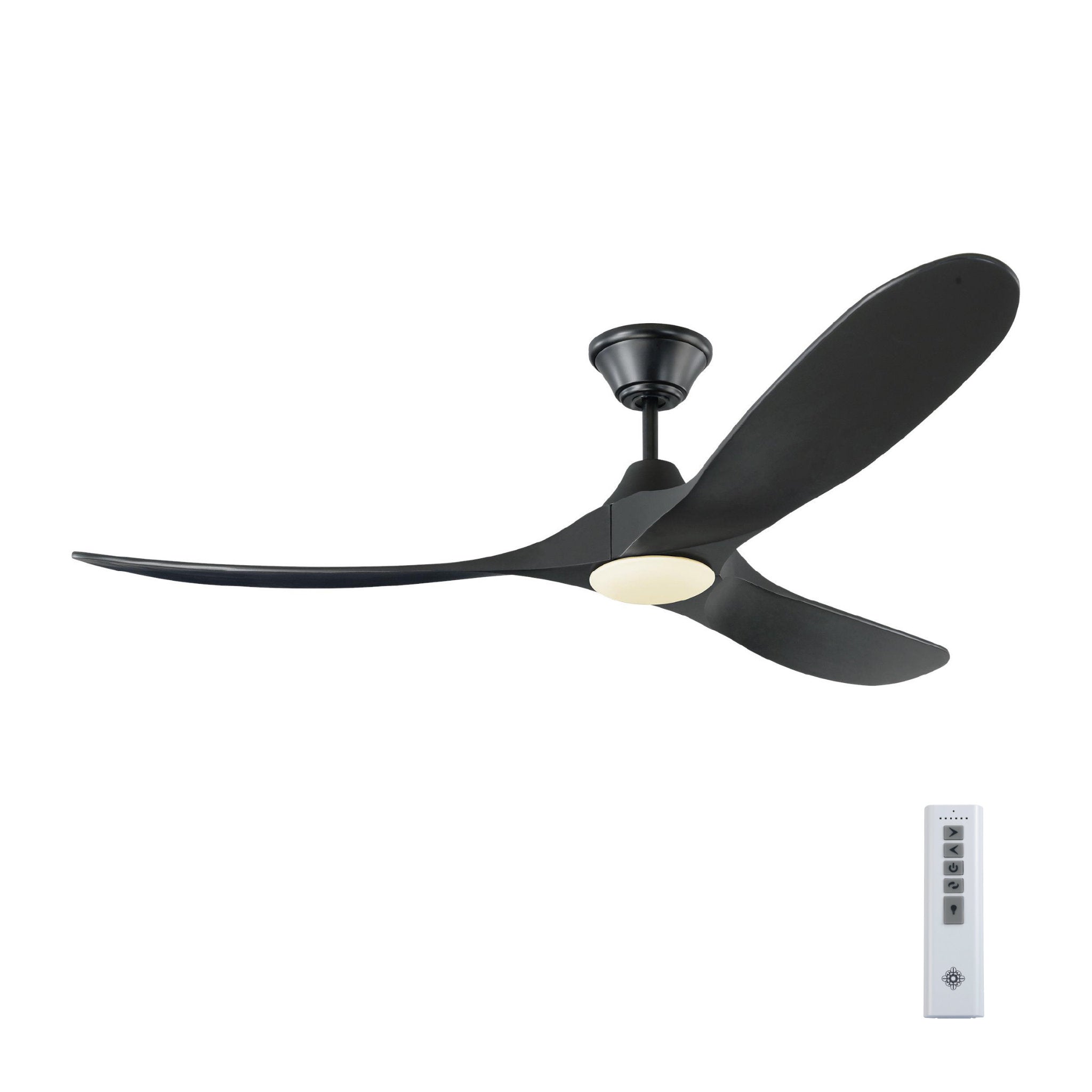 Maverick 60" LED Ceiling Fan  in Matte Black  w/ Matte Black Blade D:60'' H:13 13/16''