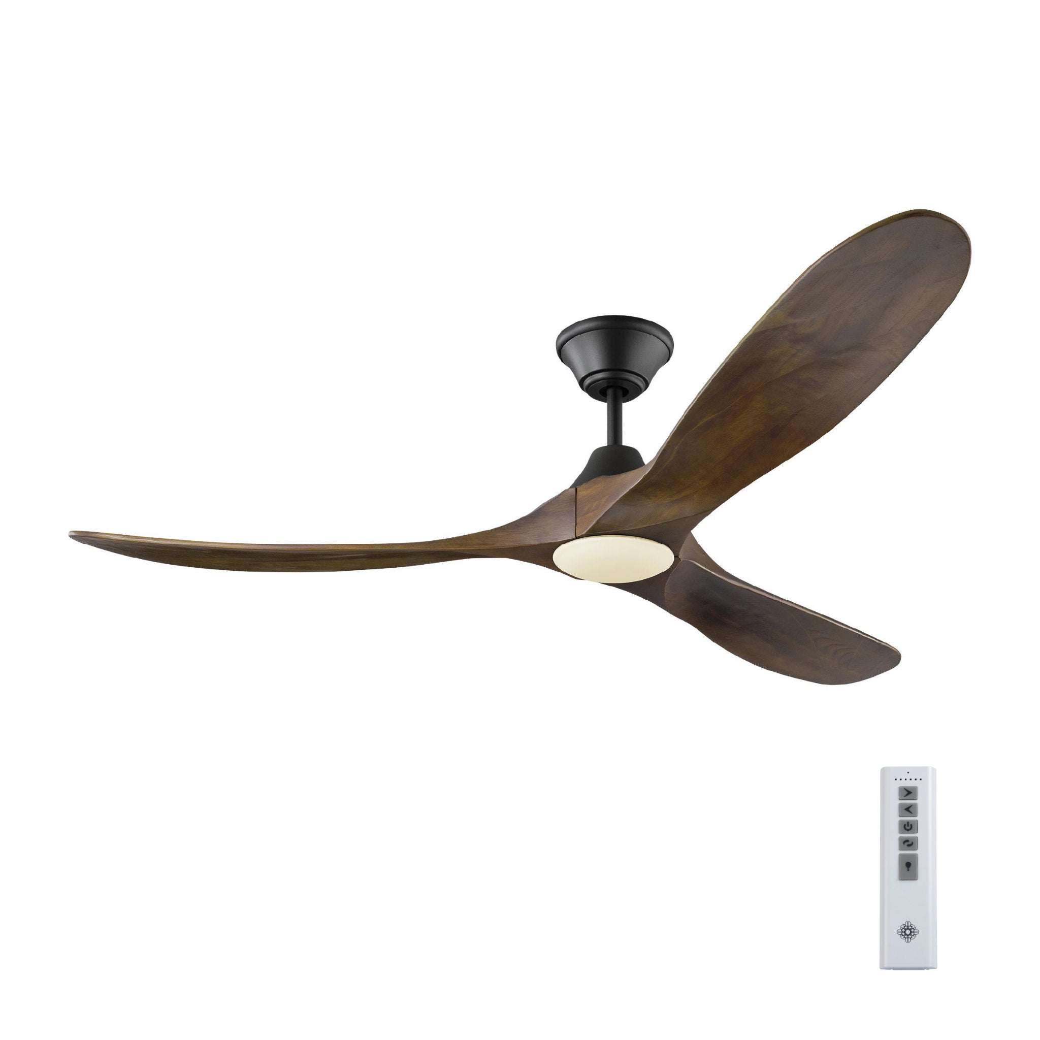 Maverick 60" LED Ceiling Fan  in Matte Black  w/ Dark Walnut Blade D:60'' H:13 13/16''