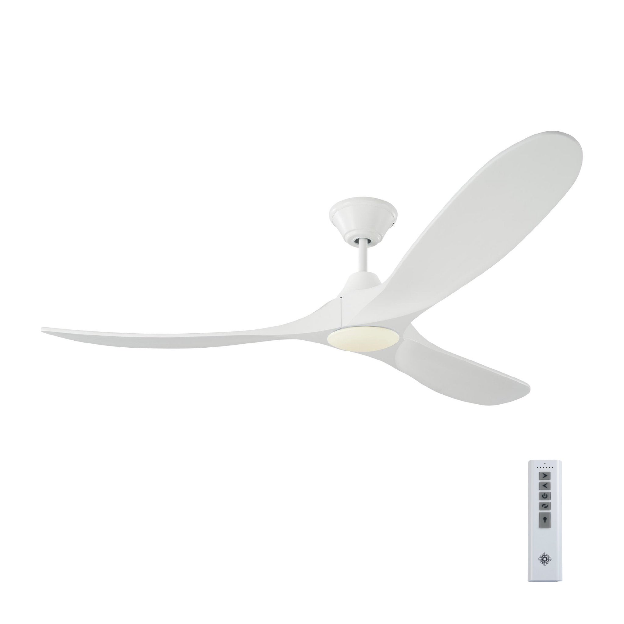 Maverick 60" LED Ceiling Fan  in Matte White  w/ Matte White Blade D:60'' H:13 13/16''