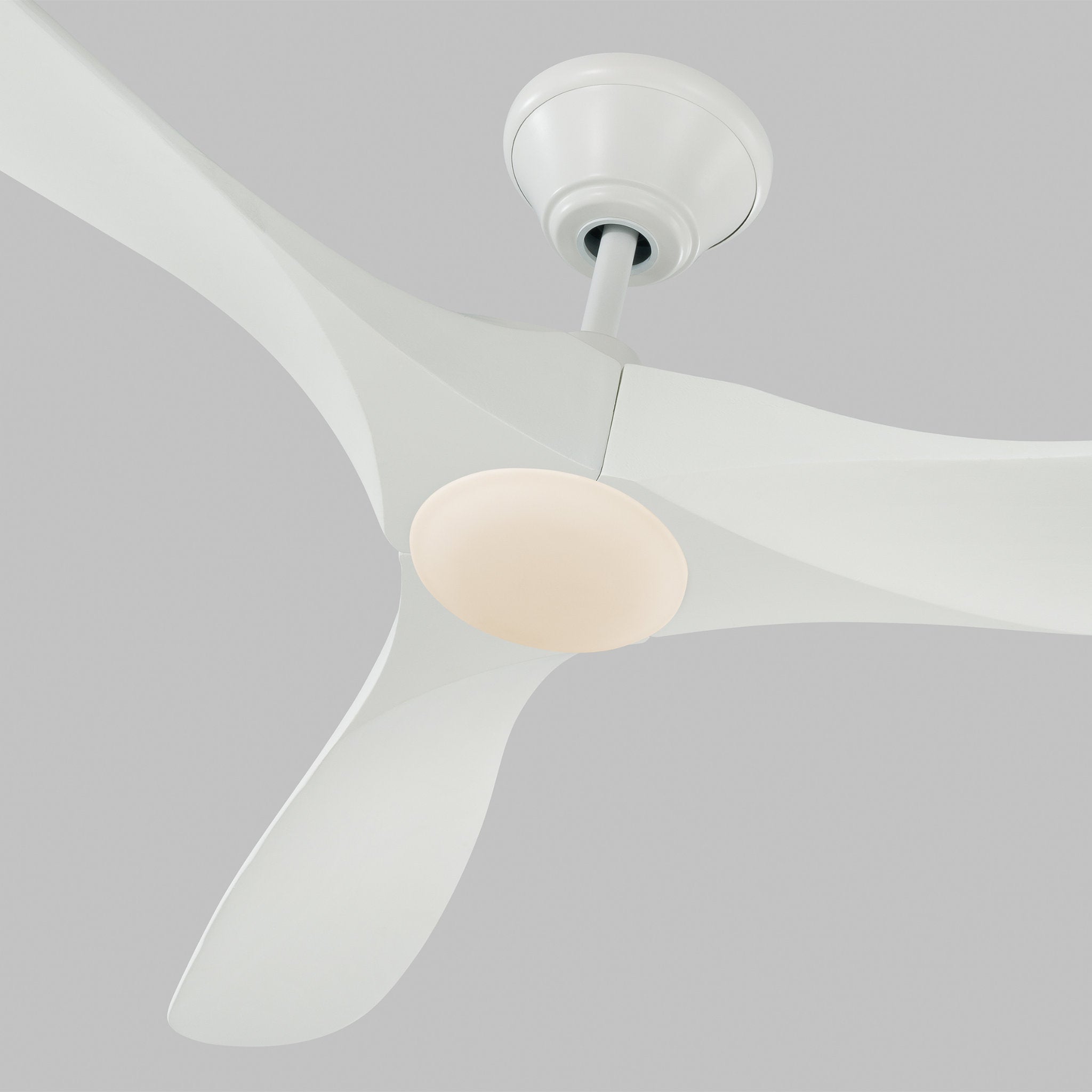 Maverick 60" LED Ceiling Fan  in Matte White  w/ Matte White Blade D:60'' H:13 13/16''