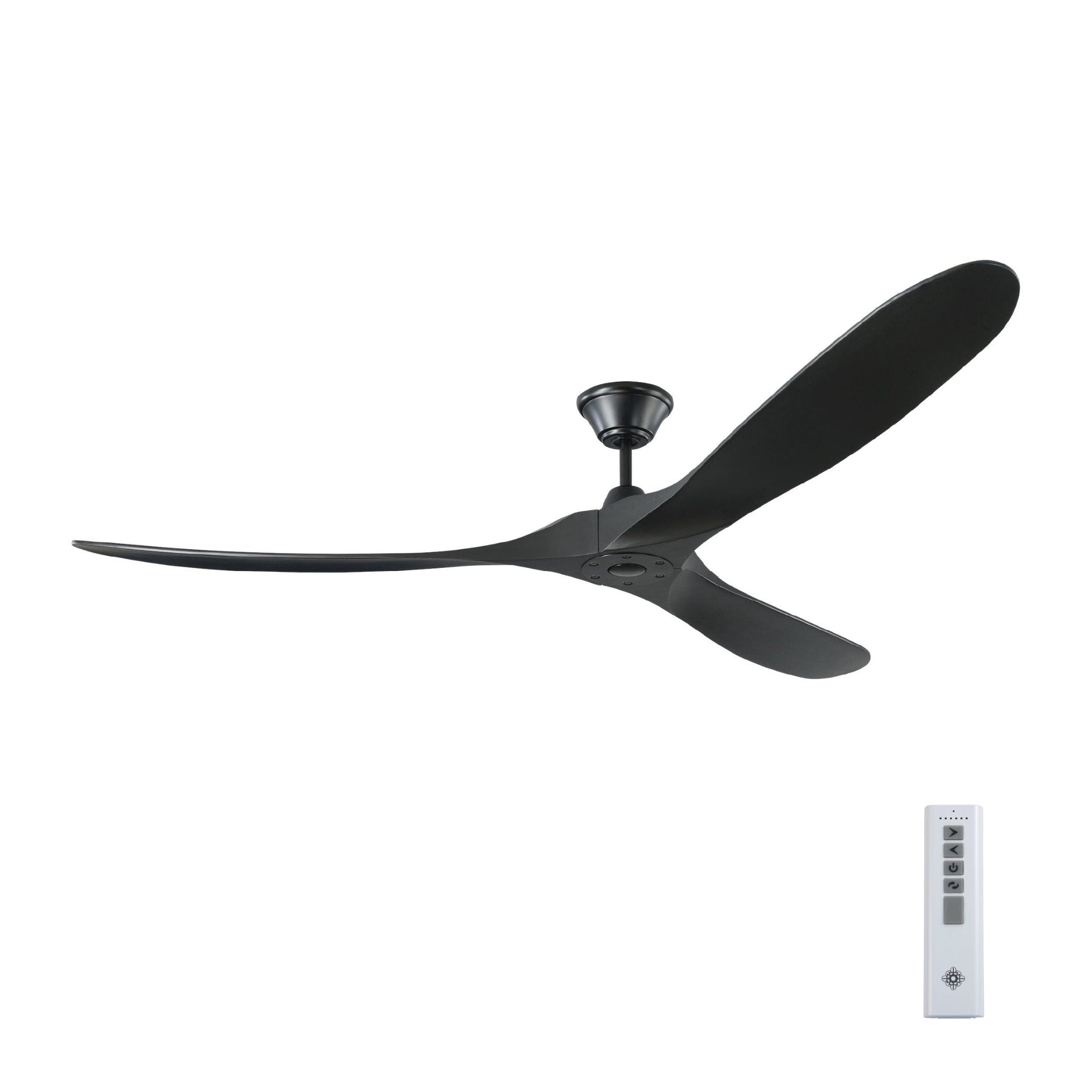 Maverick 70" Ceiling Fan  in Matte Black  w/ Matte Black Blade D:70'' H:11 11/16''