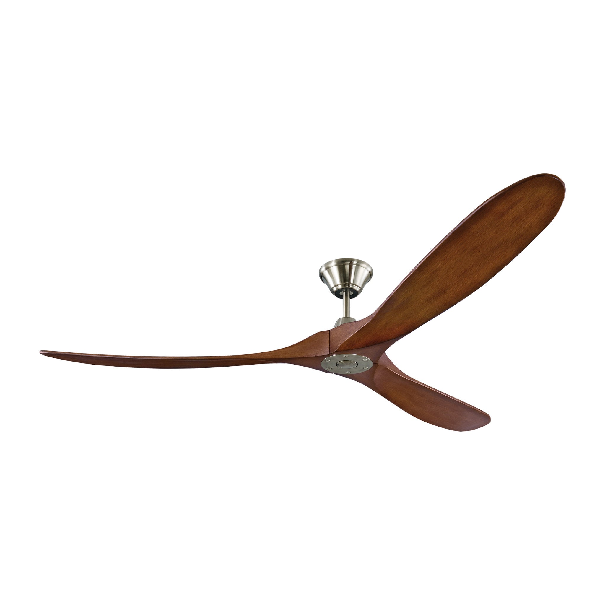 Maverick 70" Ceiling Fan  in Brushed Steel  w/ Koa Blade D:70'' H:11 11/16''