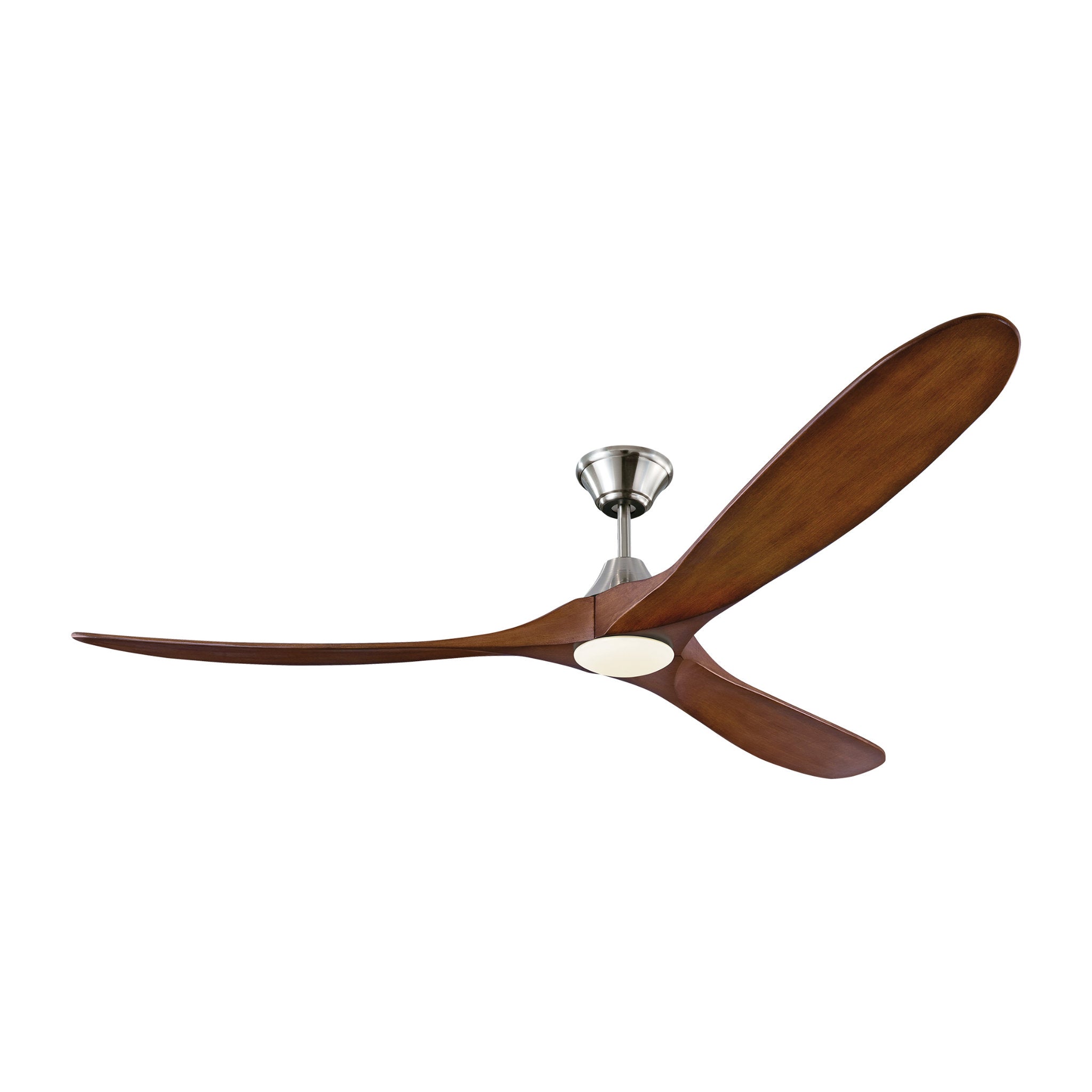 Maverick 70" LED Ceiling Fan  in Brushed Steel  w/ Dark Walnut Blade D:70'' H:13 13/16''