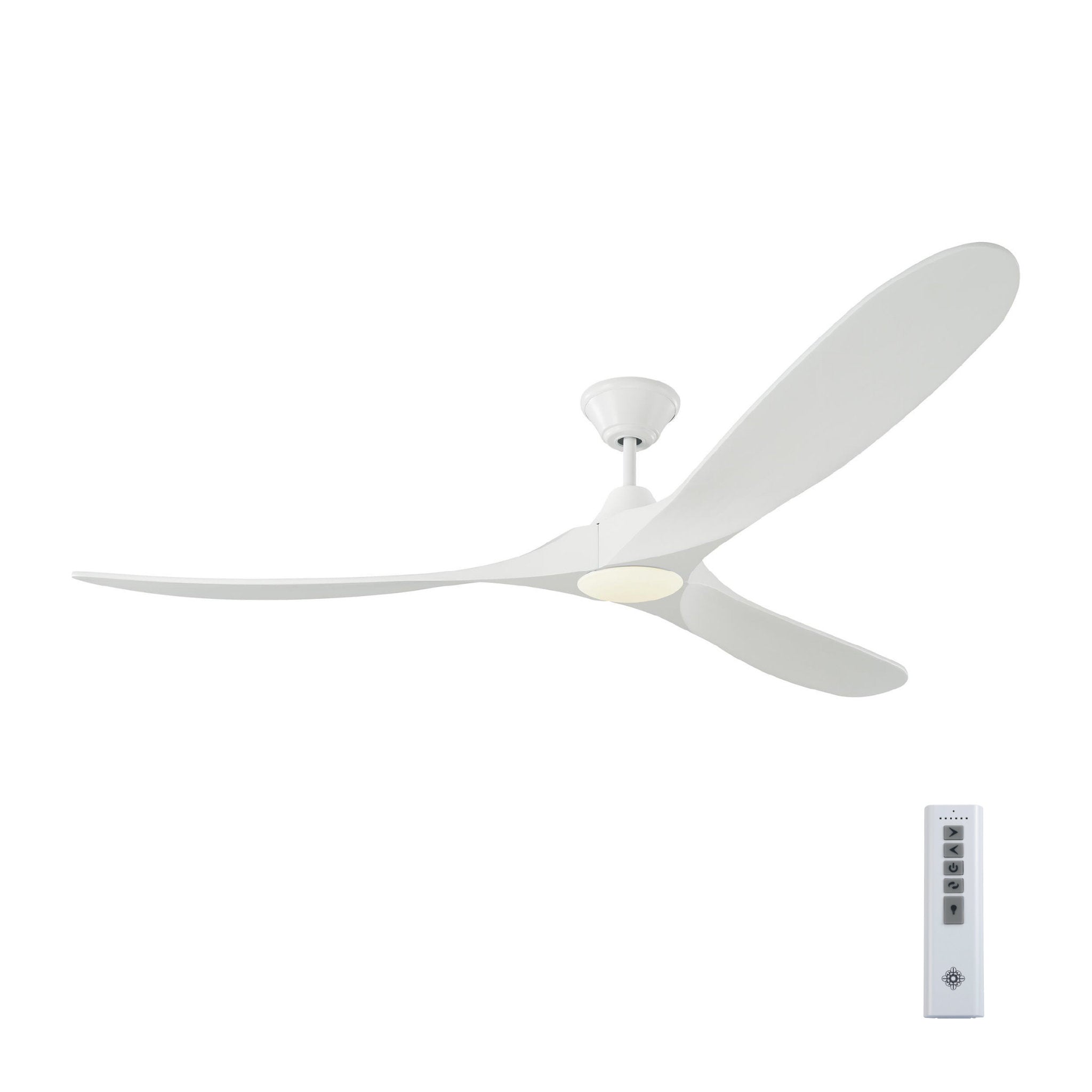 Maverick 70" LED Ceiling Fan  in Matte White  w/ Matte White Blade D:70'' H:13 13/16''