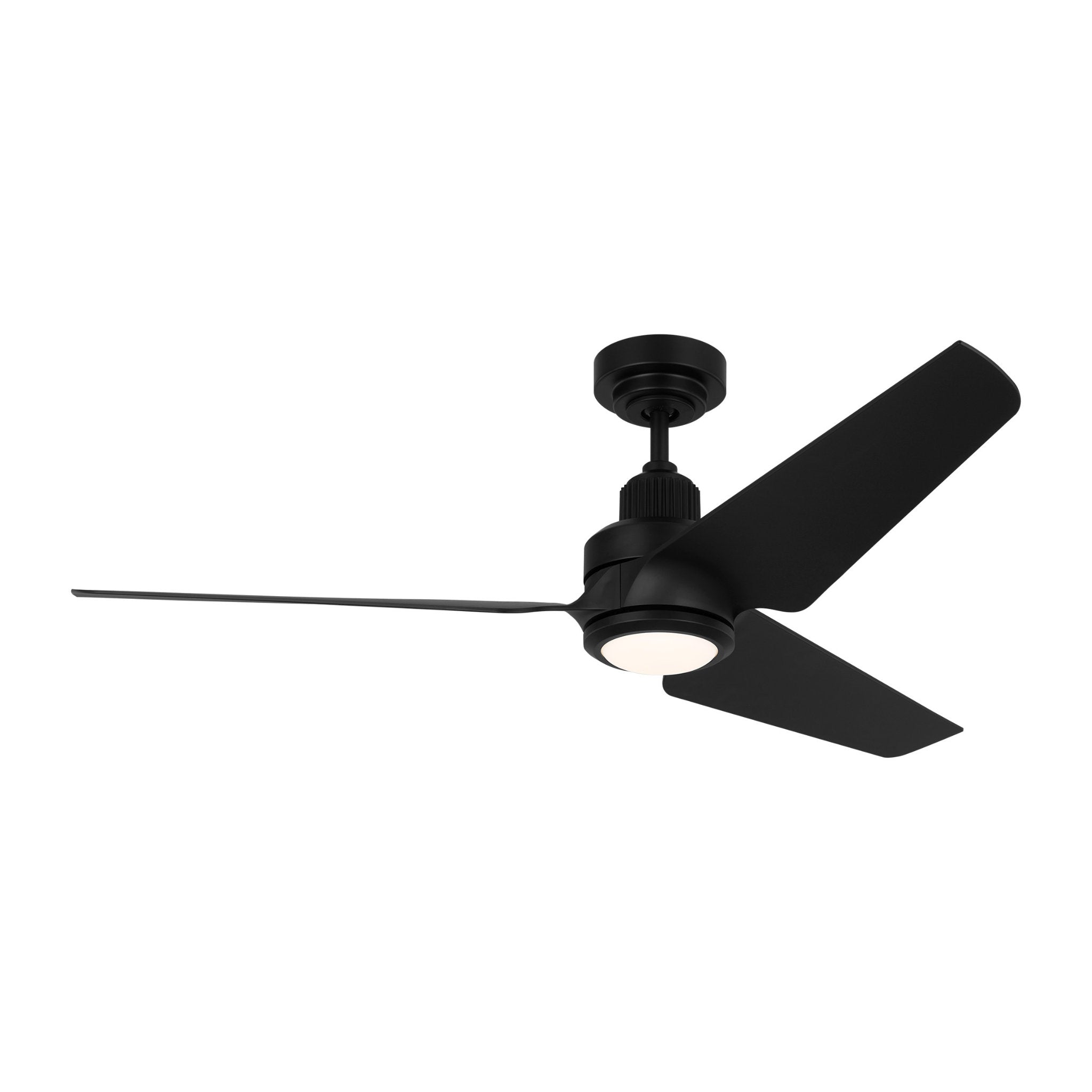 Chapman & Myers Ruhlmann 52" LED Ceiling Fan  in Midnight Black  w/ Midnight Black Blade D:52'' H:14 1/2''