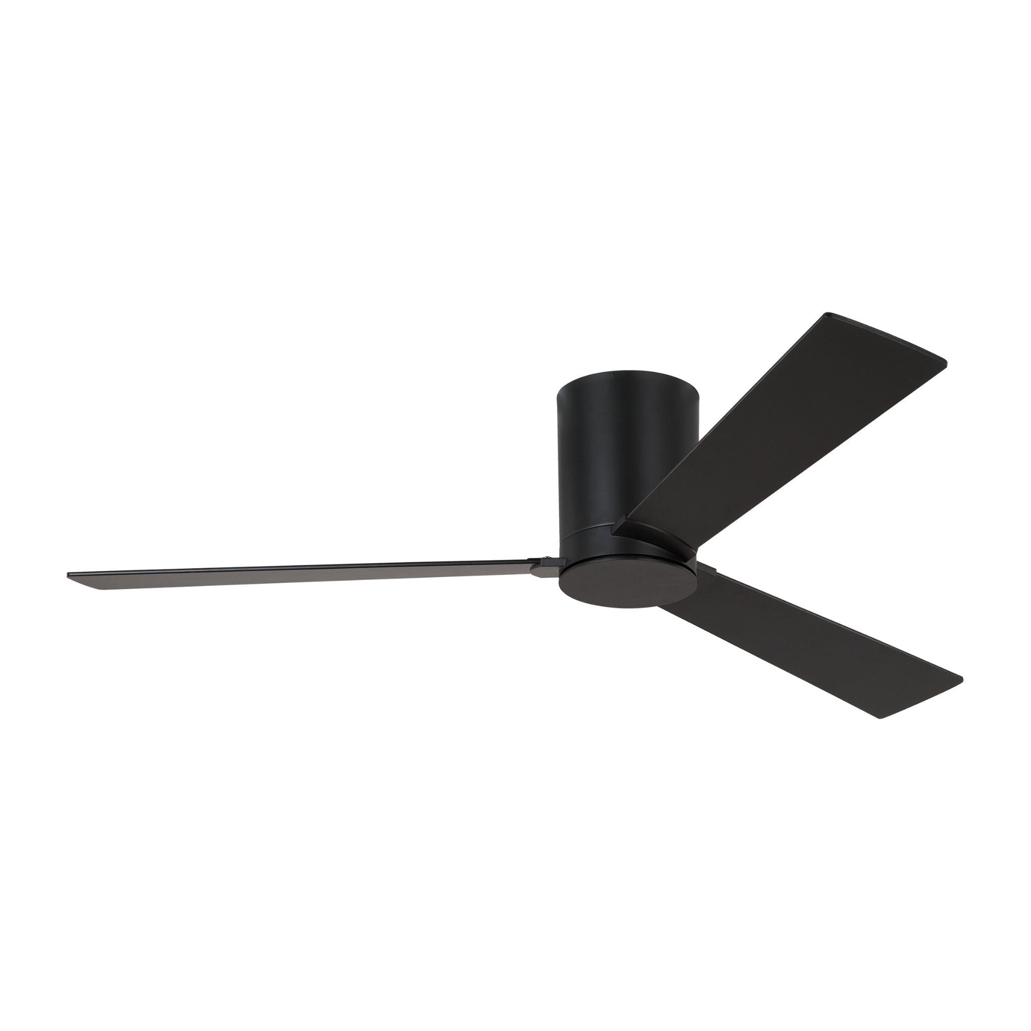 Rozzen 52" Ceiling Fan  in Midnight Black  w/ Midnight Black/American Walnut reversible blades Blade D:52'' H:9 5/16''