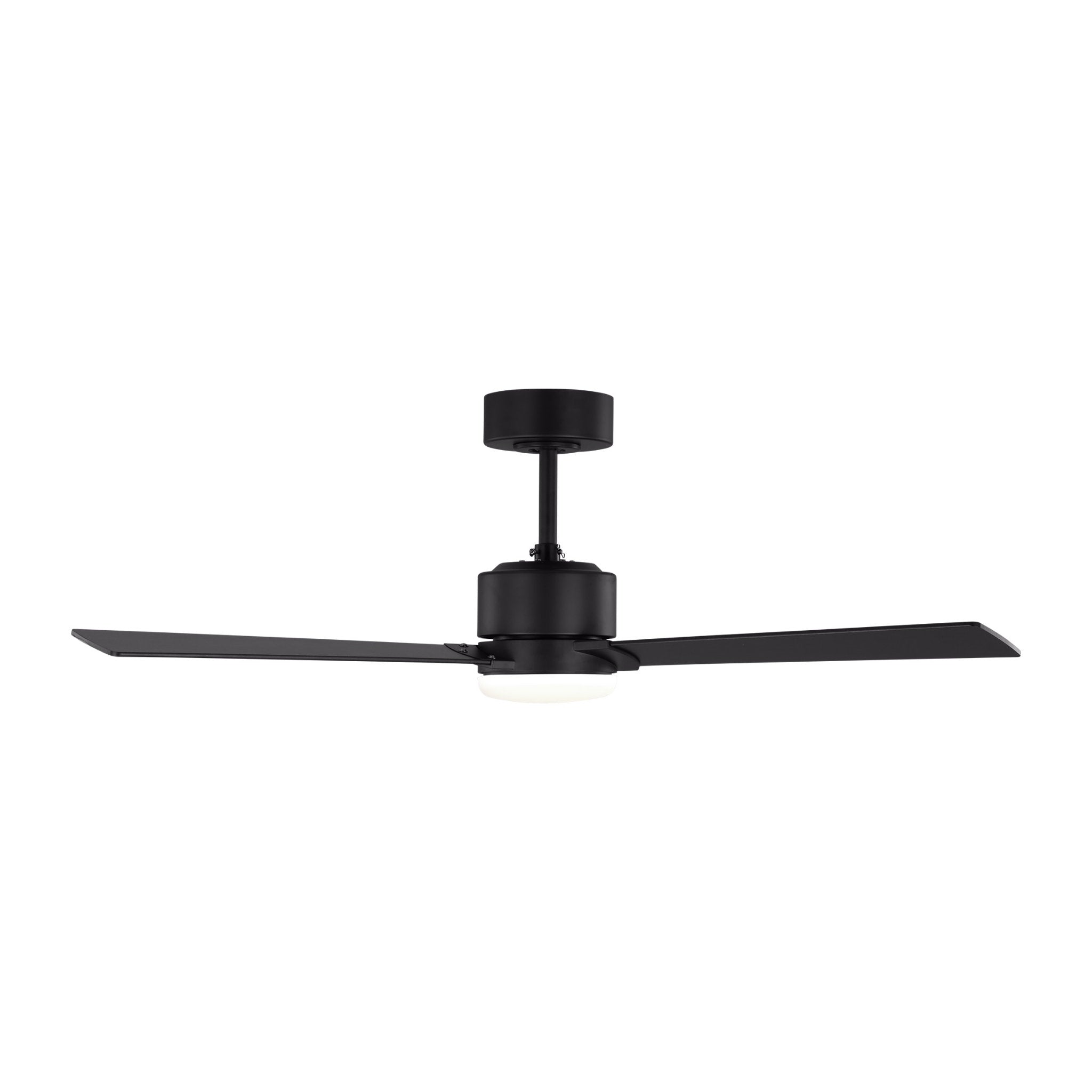 Rozzen 44" Ceiling Fan  in Midnight Black  w/ Midnight Black/American Walnut reversible blades Blade D:44'' H:12 19/32''