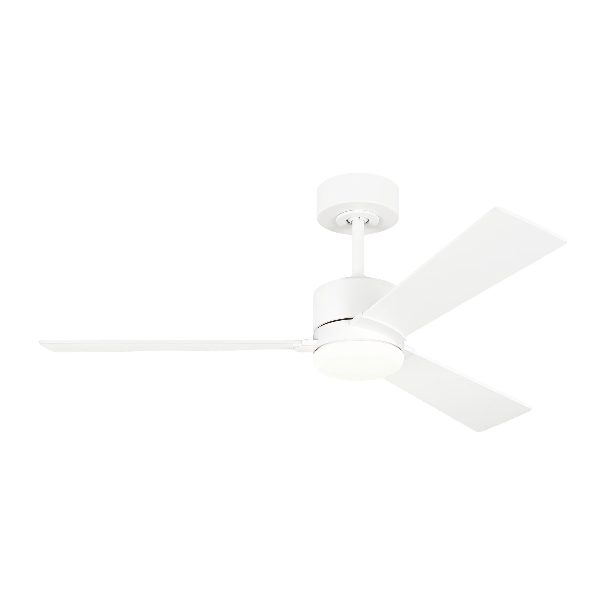 Rozzen 44" Ceiling Fan  in Matte White  w/ Matte White Blade D:44'' H:12 19/32''