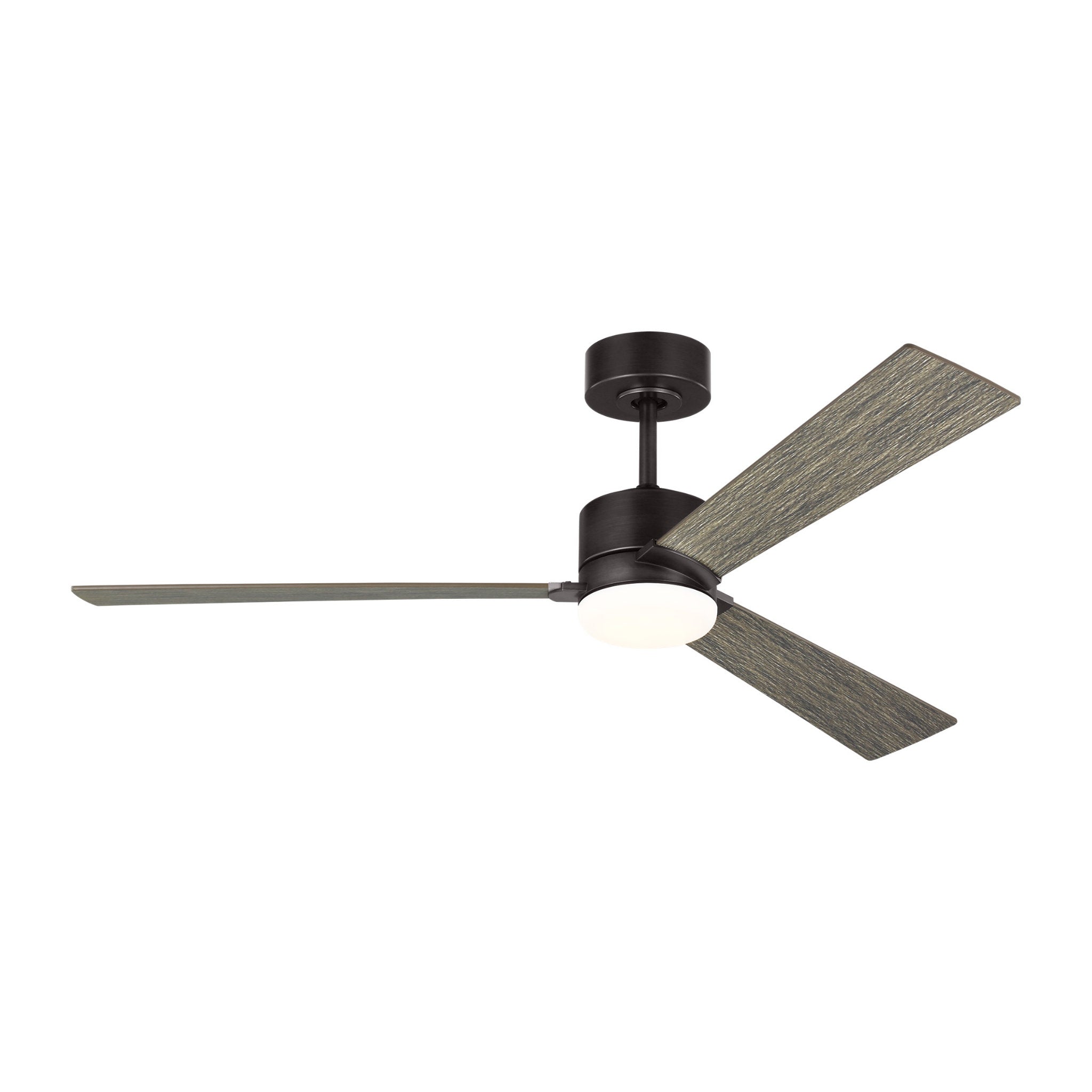 Rozzen 52" Ceiling Fan  in Aged Pewter  w/ Light Grey Weathered Oak Blade D:52'' H:12 19/32''