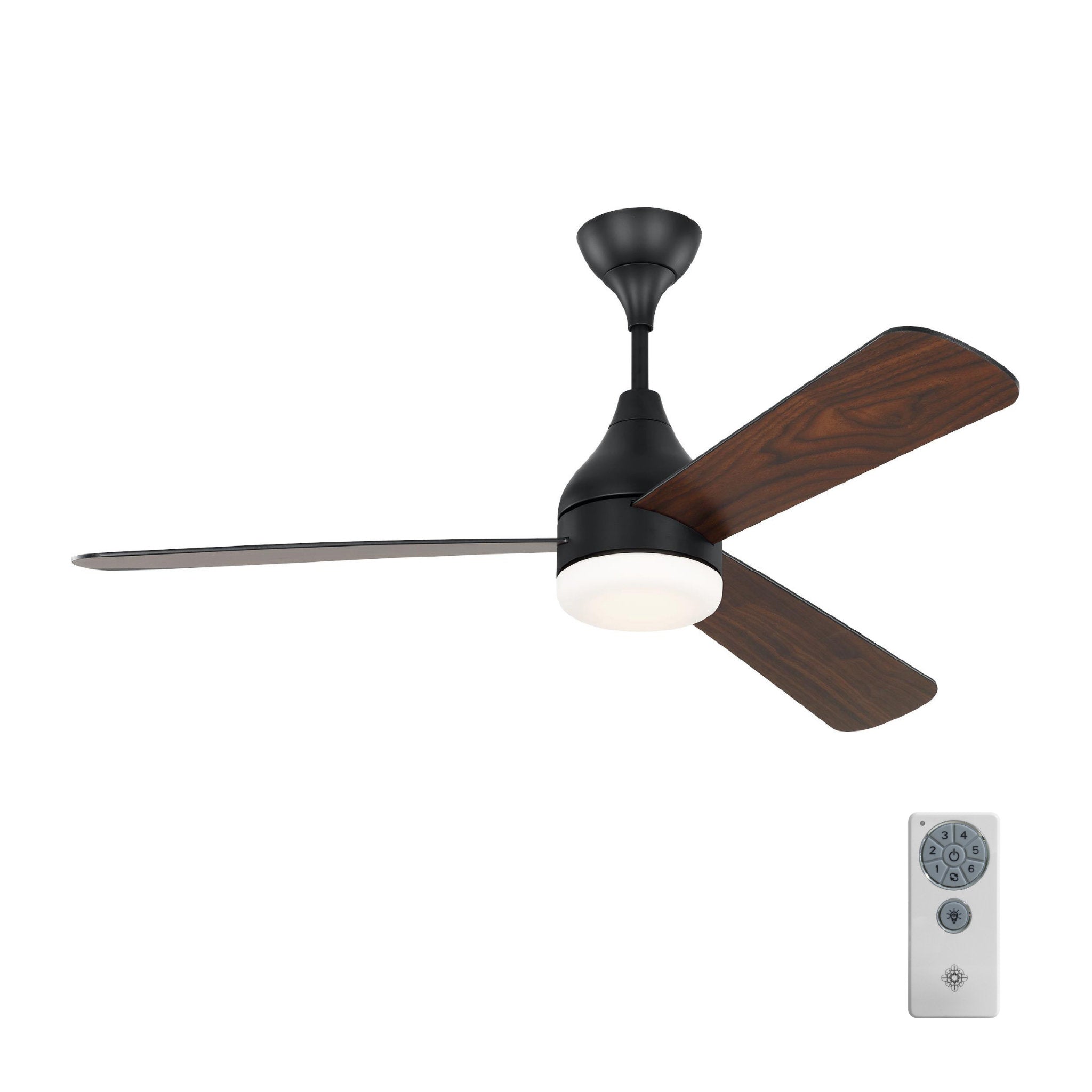Barbara Barry Streaming 52" LED Ceiling Fan  in Midnight Black  w/ Midnight Black Blade D:52'' H:17 29/32''