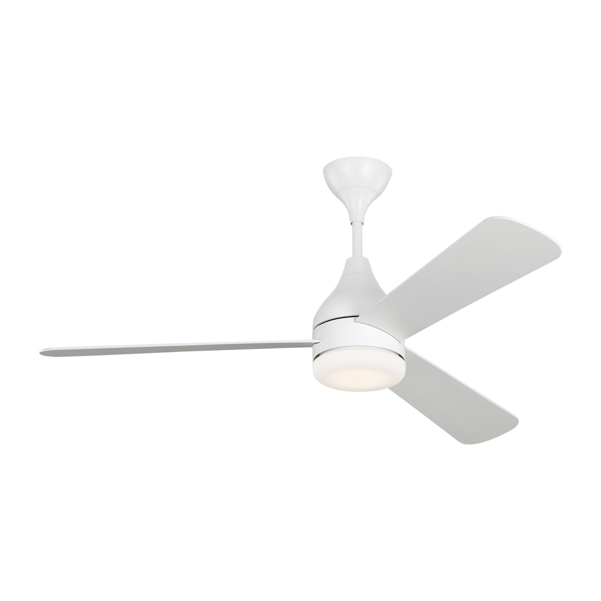 Barbara Barry Streaming 52" LED Ceiling Fan  in Matte White  w/ Matte White Blade D:52'' H:17 29/32''