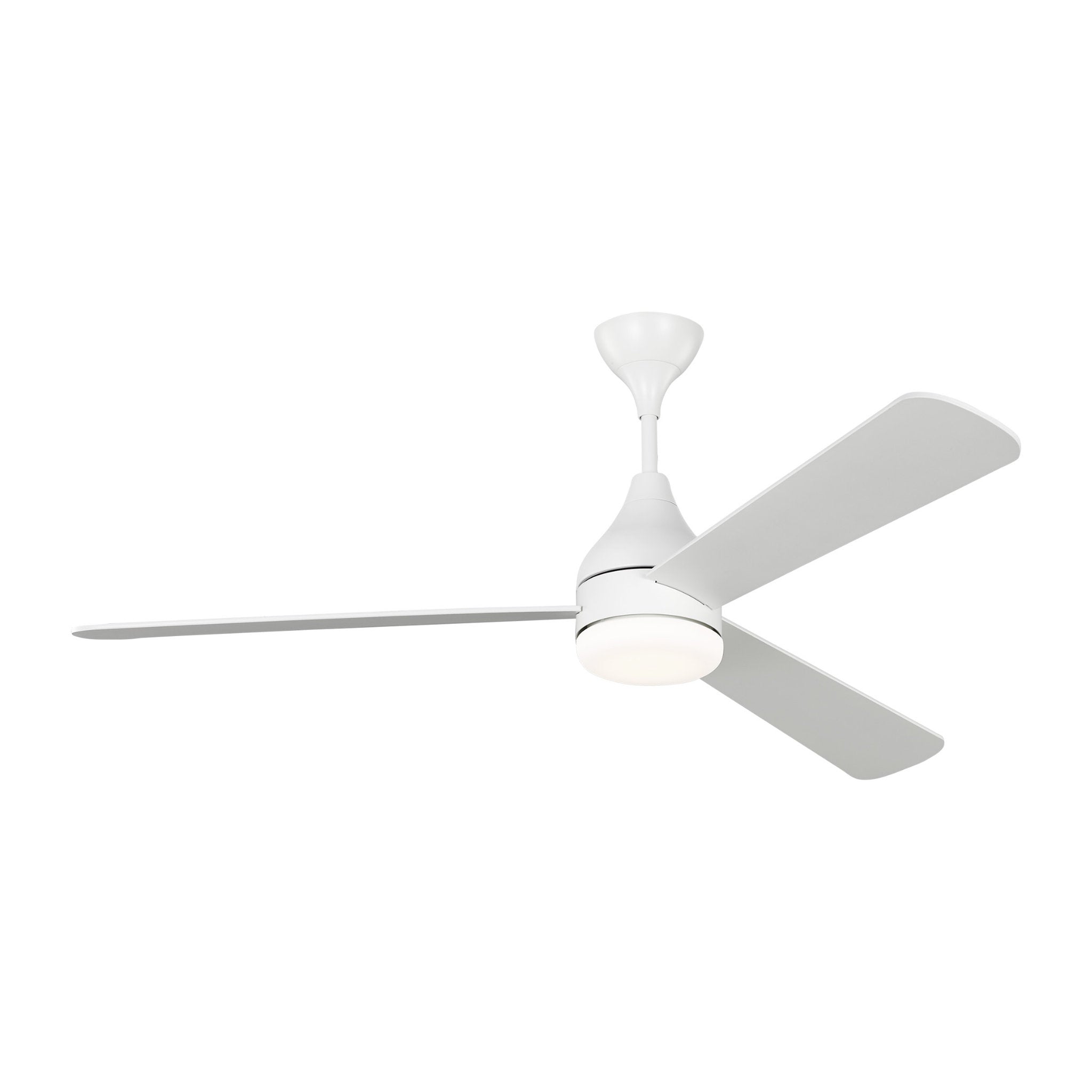 Barbara Barry Streaming 60" LED Ceiling Fan  in Matte White  w/ Matte White Blade D:60'' H:17 29/32''