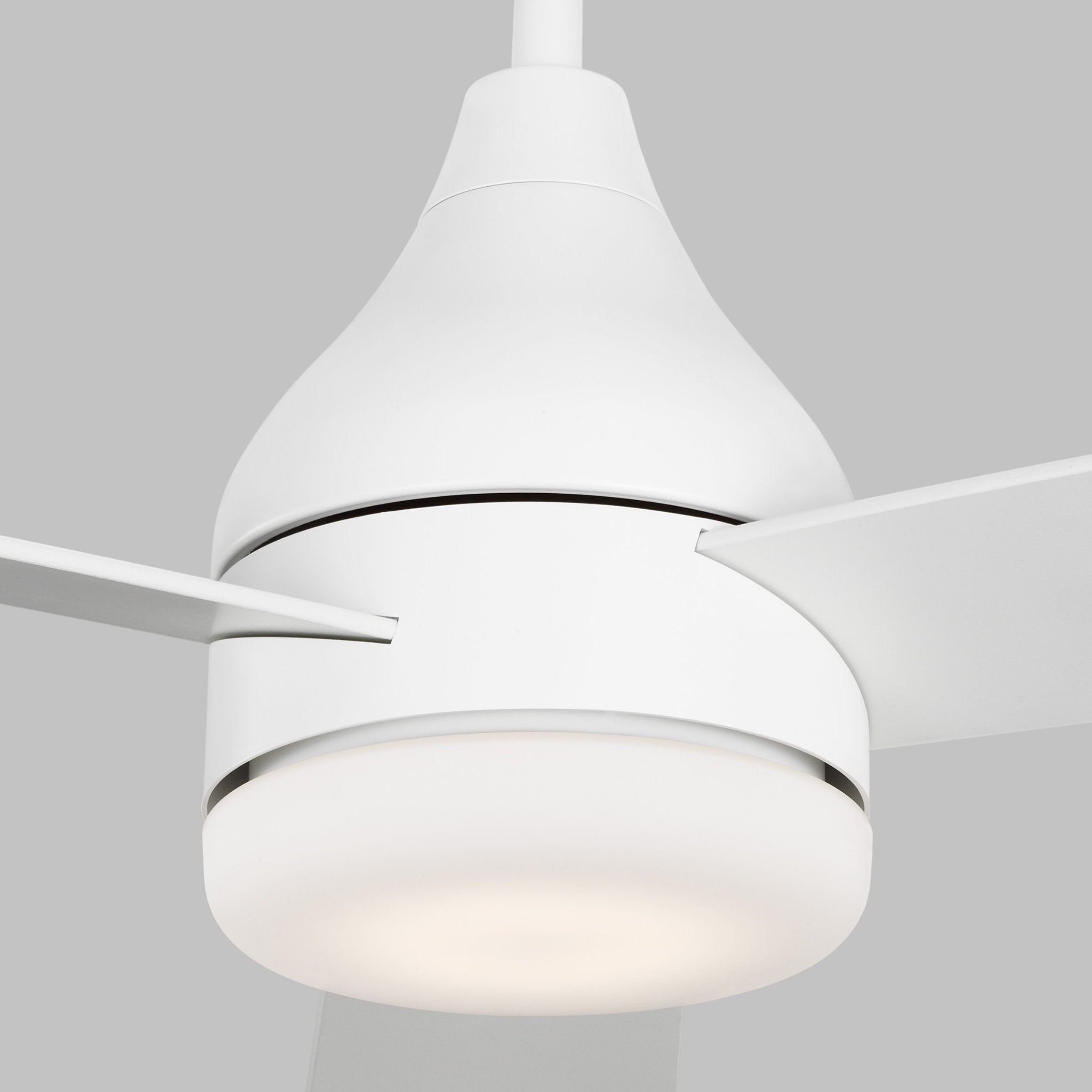 Barbara Barry Streaming 60" LED Ceiling Fan  in Matte White  w/ Matte White Blade D:60'' H:17 29/32''