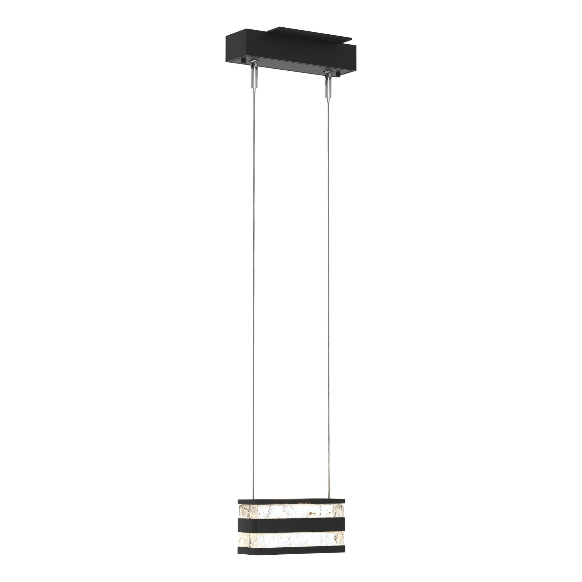 Stacks LED Pendant LED Clear Glass (ZM) in Black