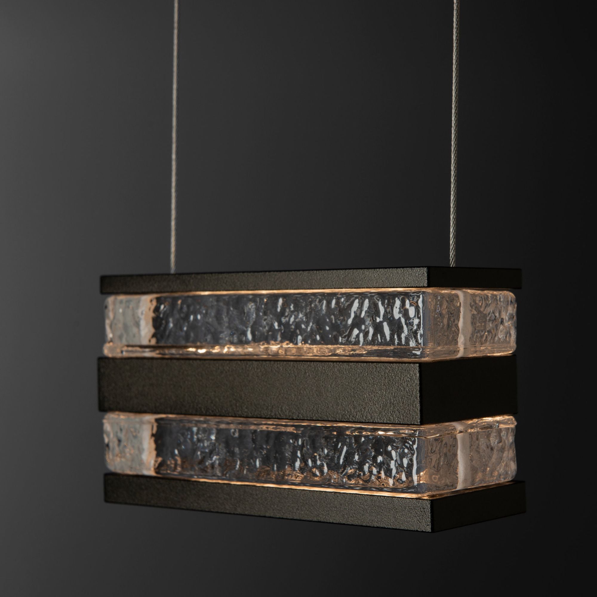 Stacks LED Pendant LED Clear Glass (ZM) in Oil Rubbed Bronze