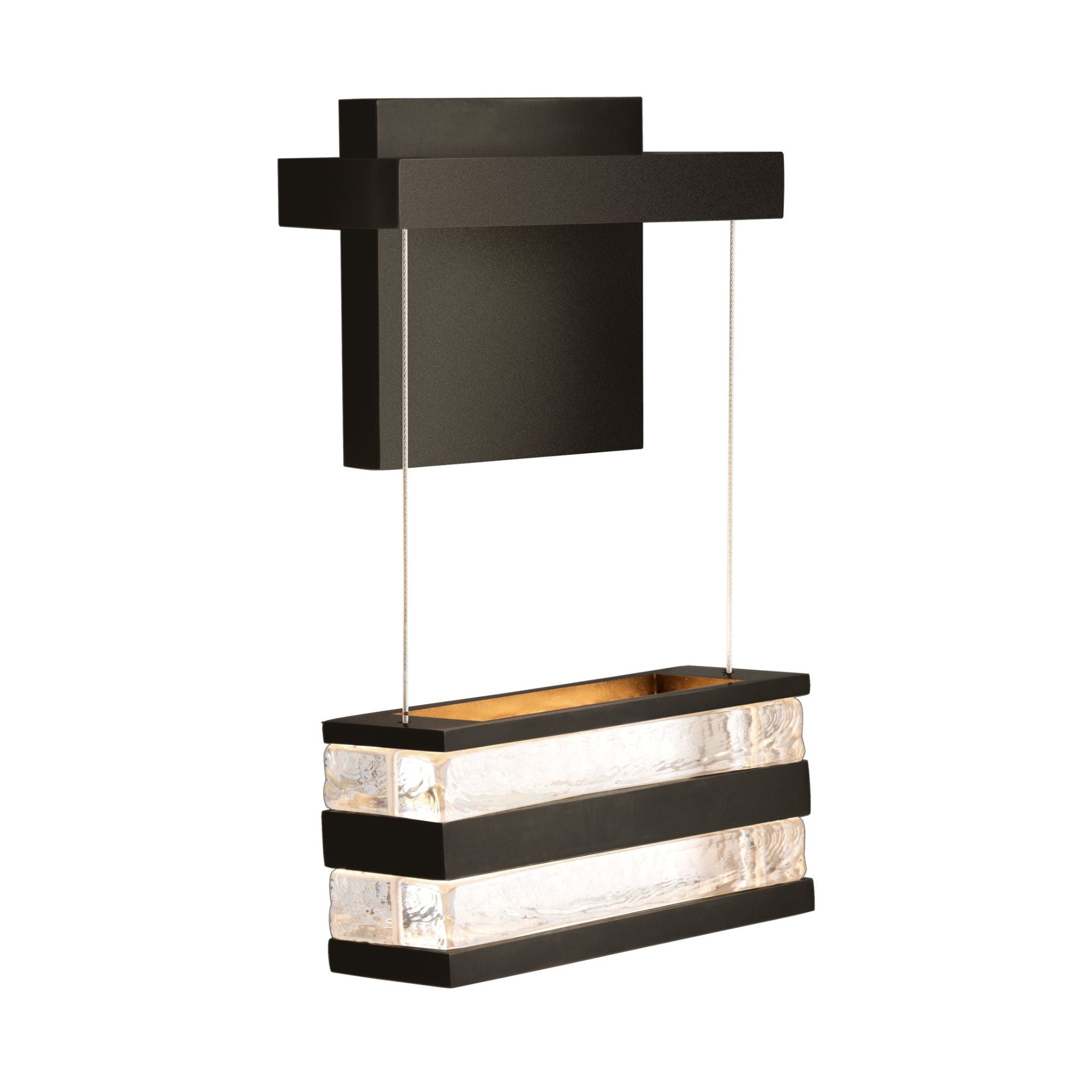 Stacks LED Sconce LED Clear Glass (ZM) in Dark Smoke