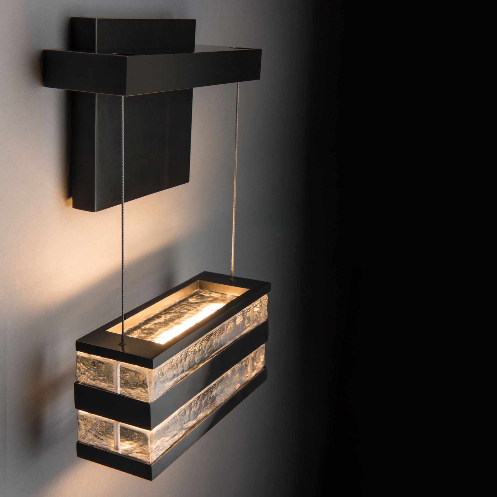 Stacks LED Sconce LED Clear Glass (ZM) in Dark Smoke