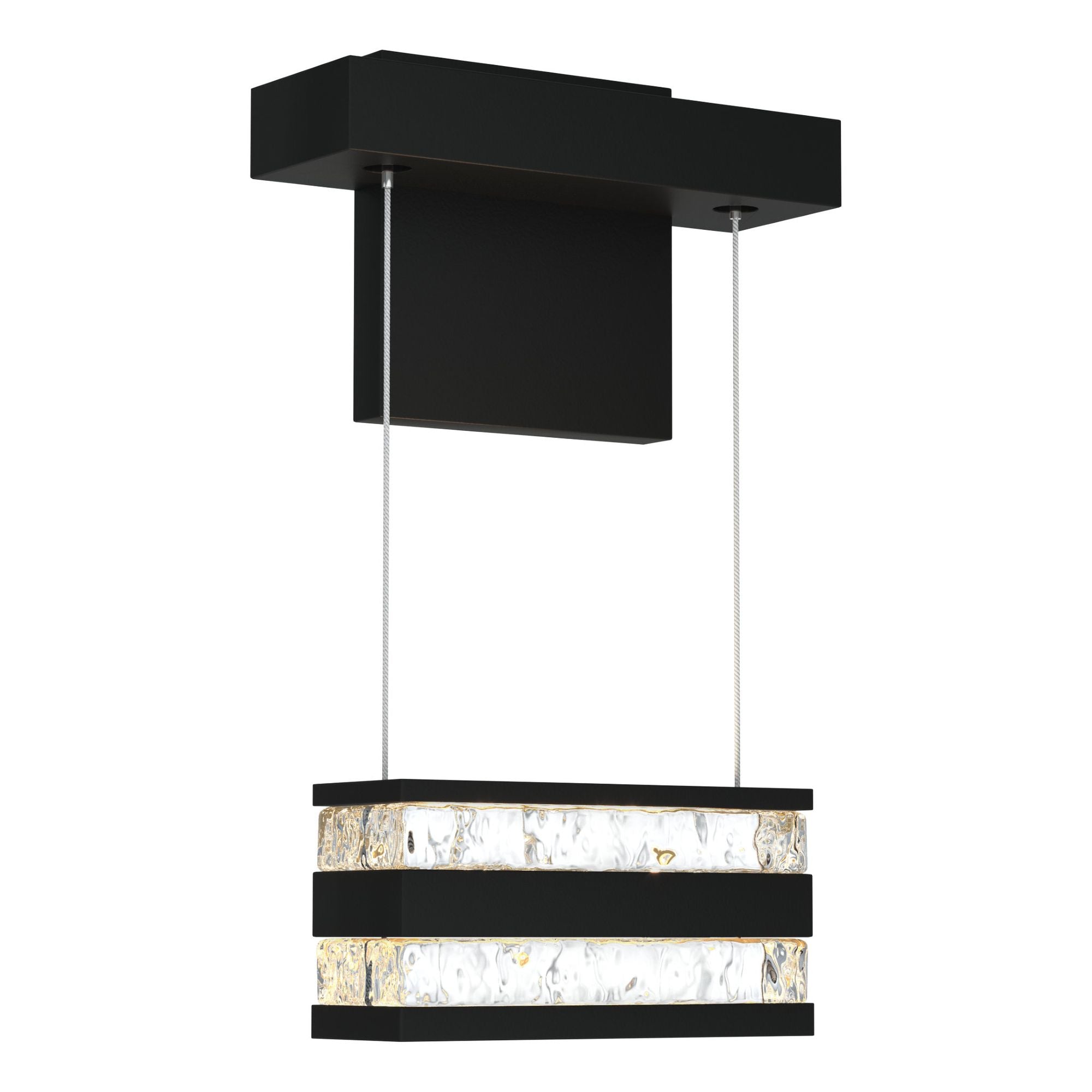 Stacks LED Sconce LED Clear Glass (ZM) in Black