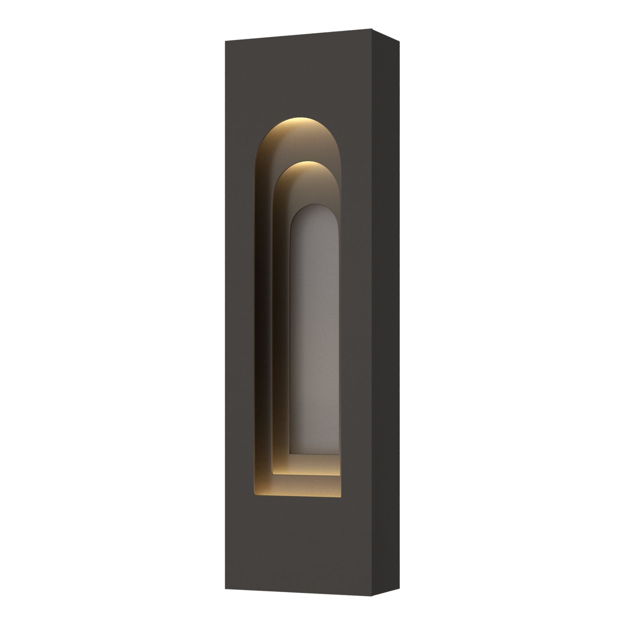 Procession Arch Small Outdoor Sconce 2-Light Coastal Burnished Steel Accent in Coastal Oil Rubbed Bronze