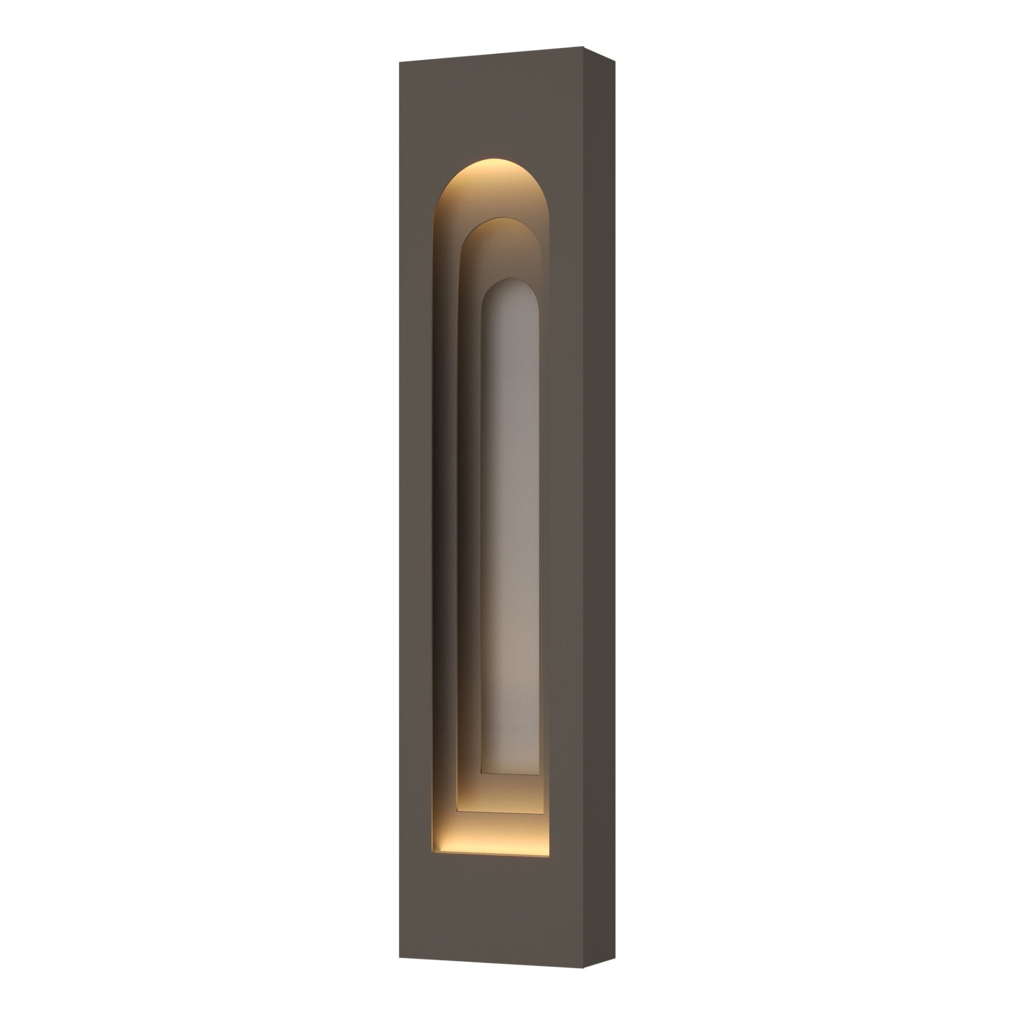 Procession Arch Large Outdoor Sconce 2-Light Coastal Burnished Steel Accent in Coastal Dark Smoke
