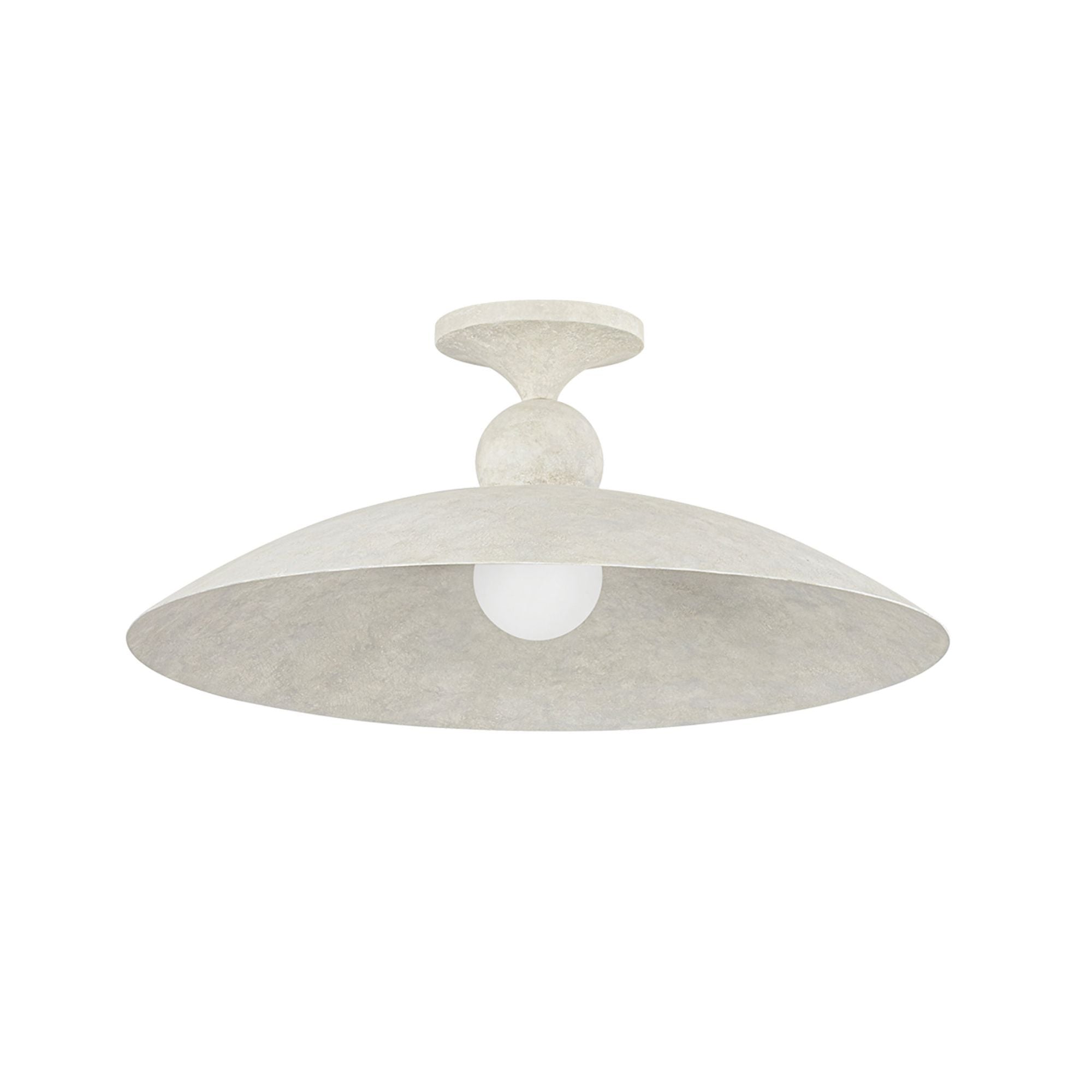 Teelin 1-Light Flush Mount in Limewash Plaster 20W x 8H