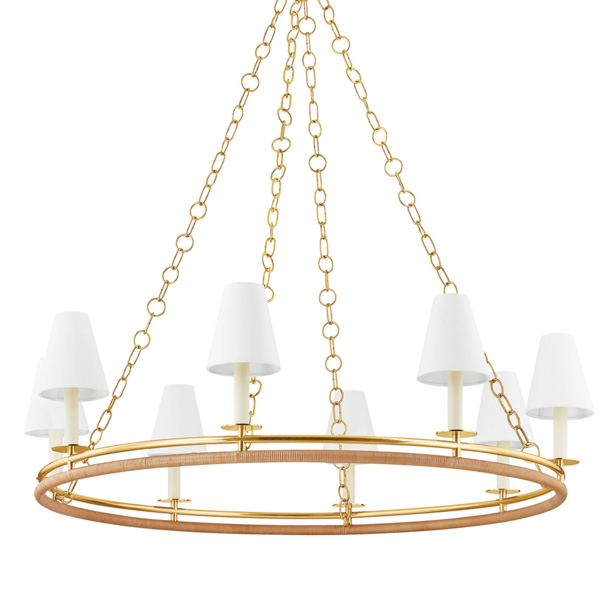 Swanton 8-Light Chandelier in Aged Brass 43W x 11.5H