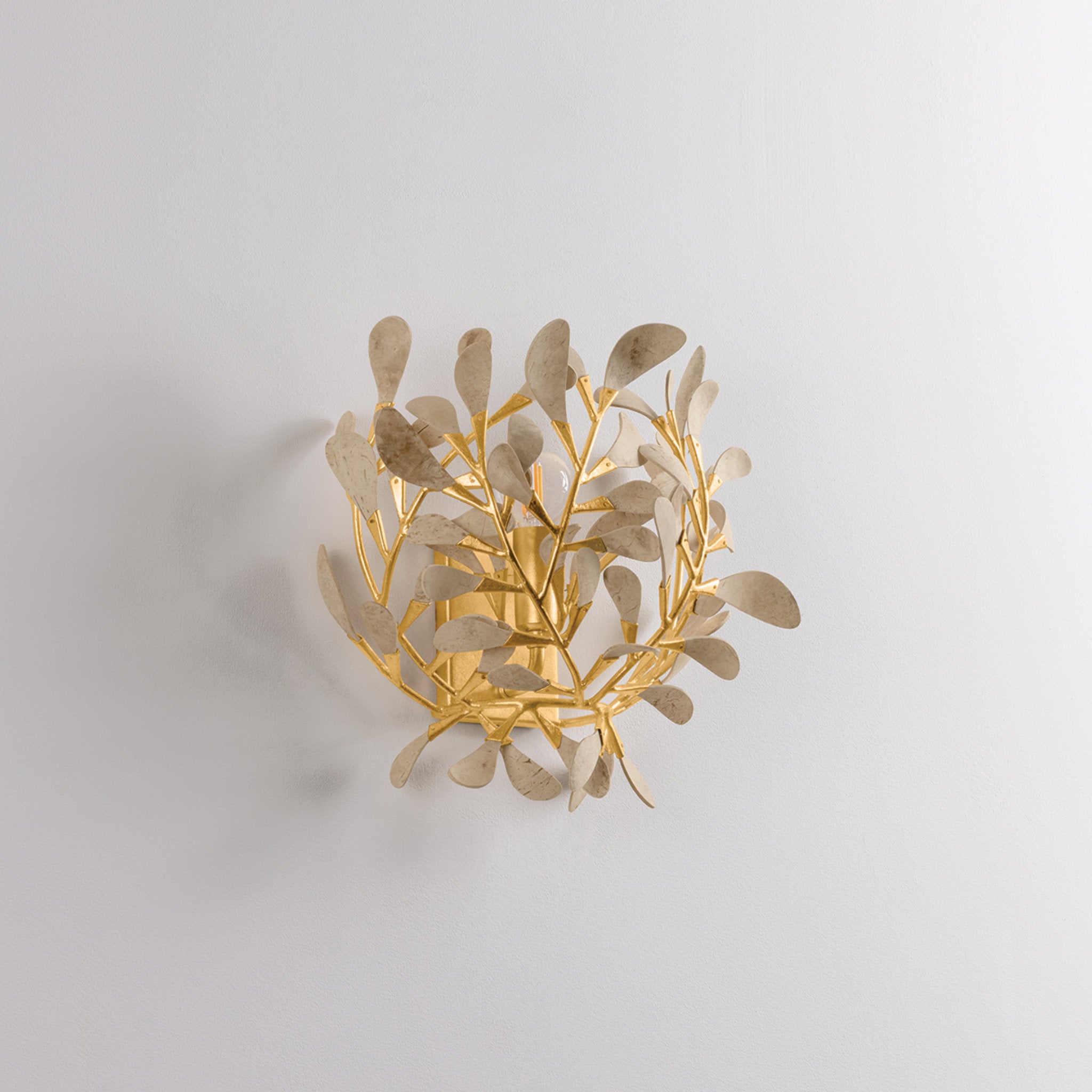 Maybrook 1-Light Wall Sconce in Vintage Gold Leaf 11.75W x 12H