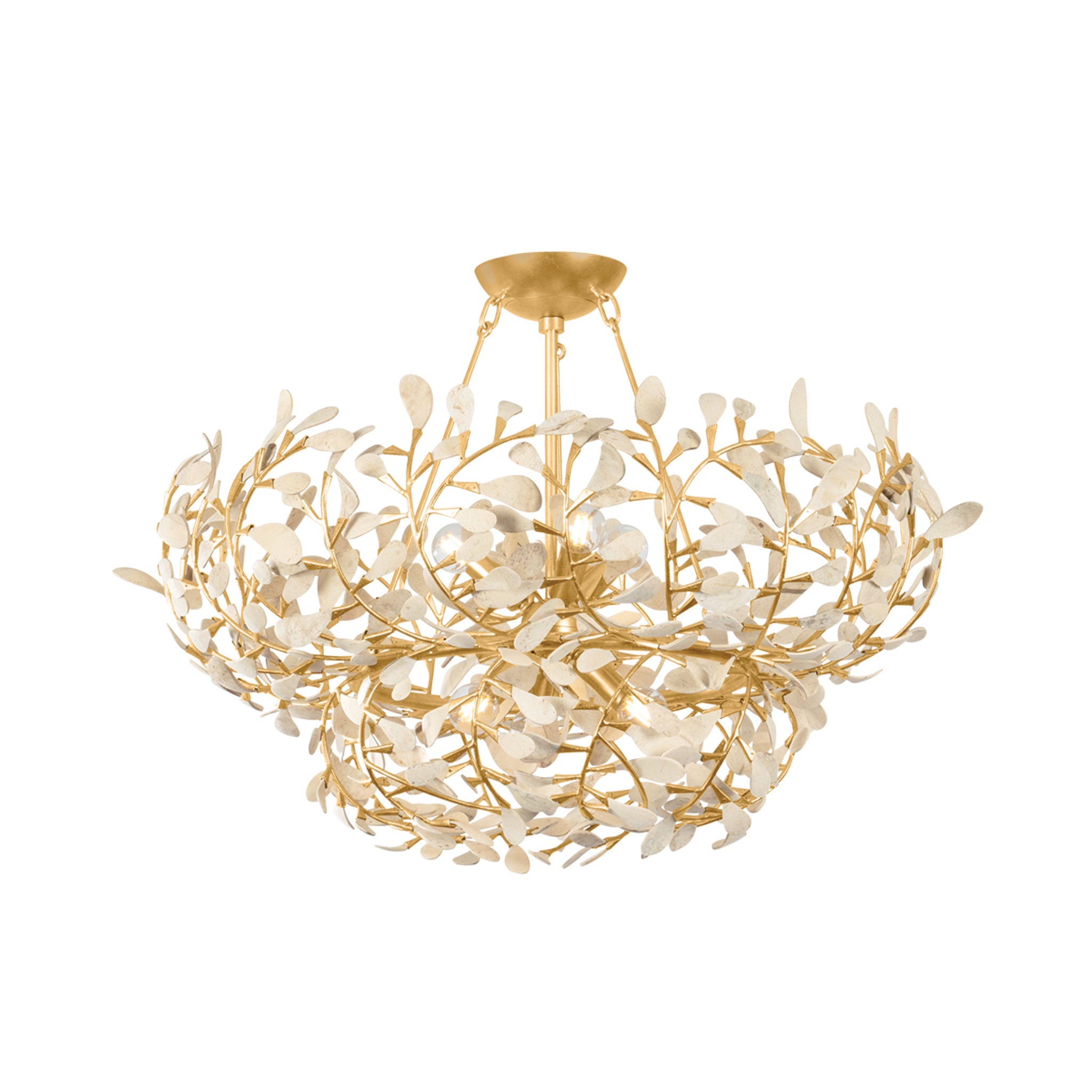 Maybrook 6-Light Chandelier in Vintage Gold Leaf 28W x 16H