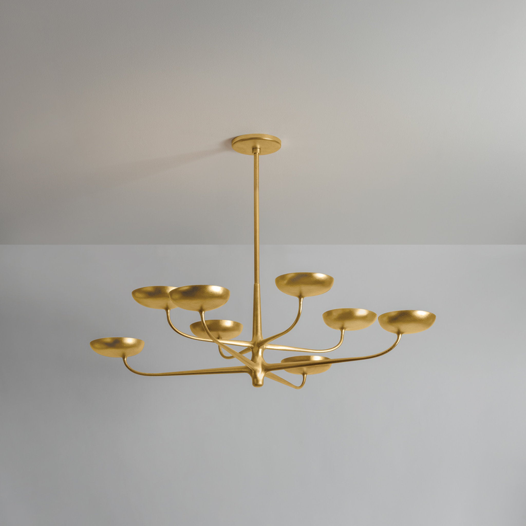 Taormina 8-Light Chandelier in Vintage Gold Leaf 45W x 13H