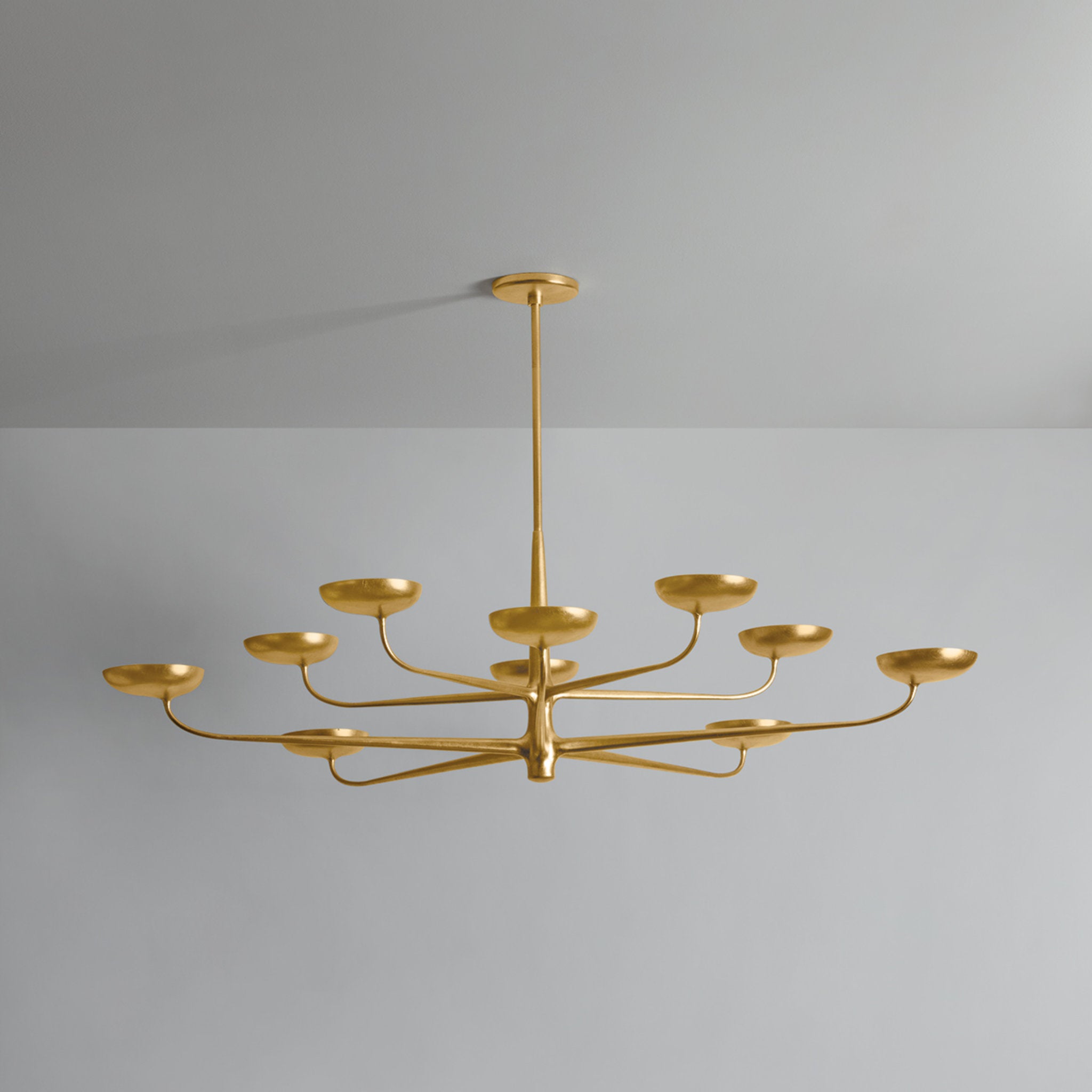 Taormina 10-Light Chandelier in Vintage Gold Leaf 63W x 17.25H