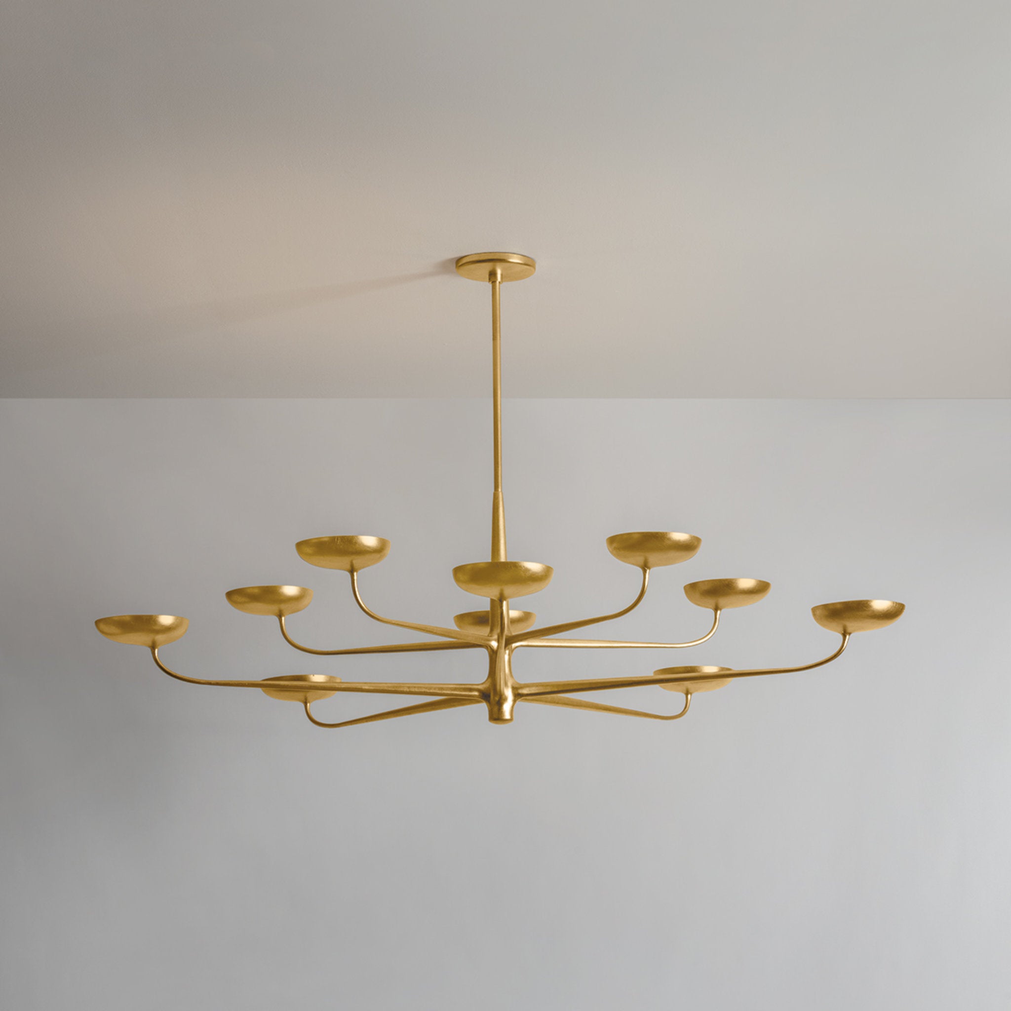 Taormina 10-Light Chandelier in Vintage Gold Leaf 63W x 17.25H
