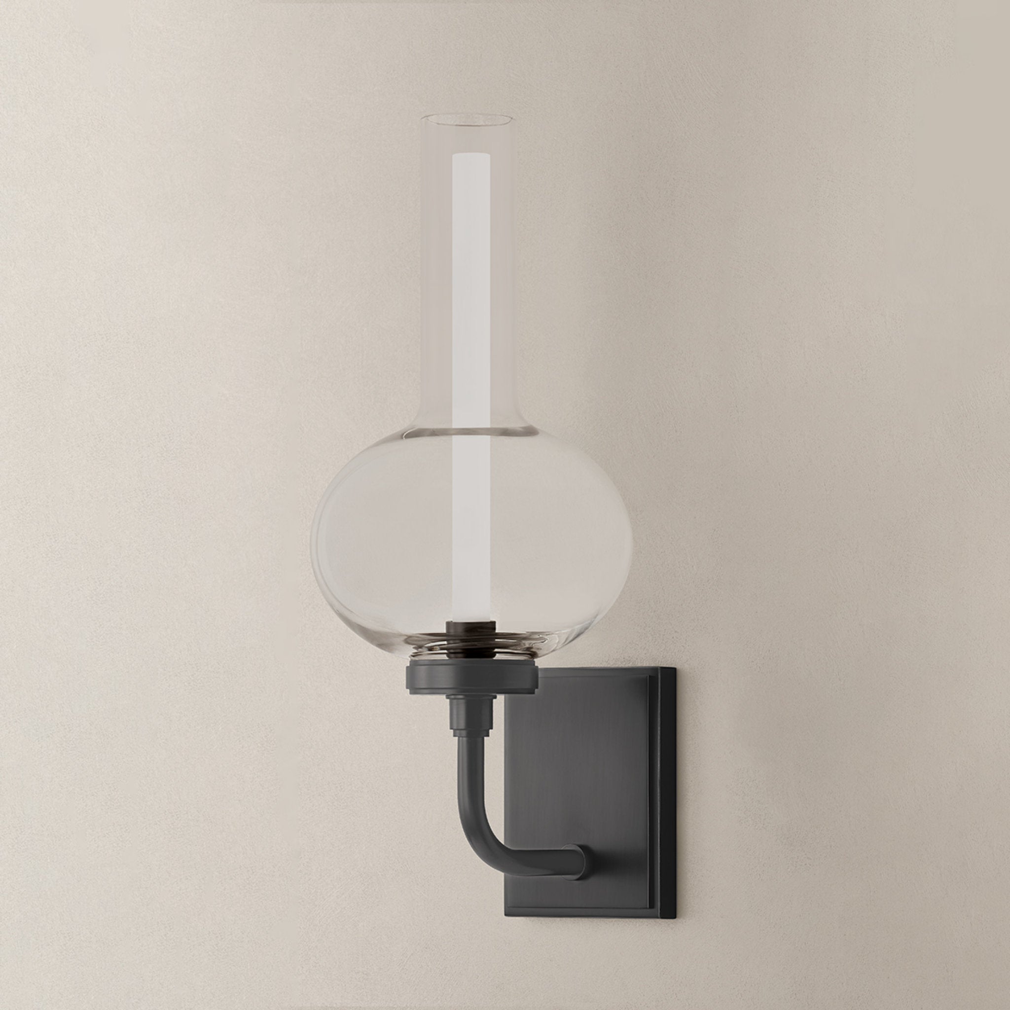 Rossman 1-Light Wall Sconce in Distressed Bronze 6.75W x 16.5H
