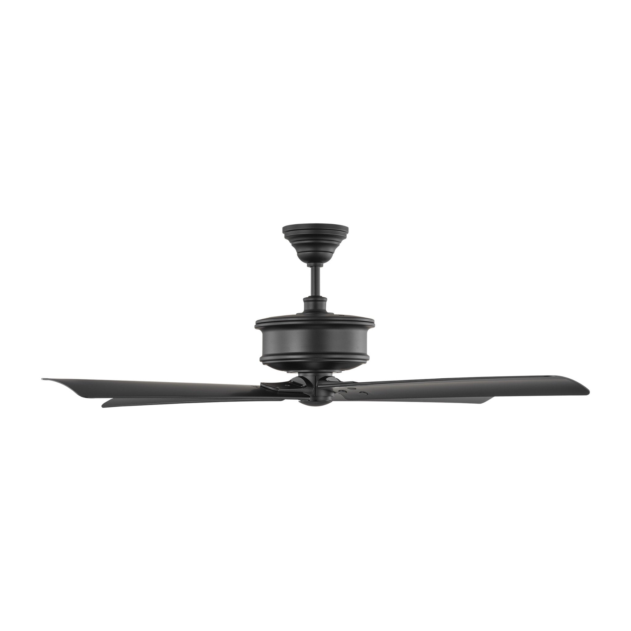 Chapman & Myers Subway 56" Ceiling Fan  in Midnight Black  w/ Midnight Black Blade D:56'' H:16 3/32''