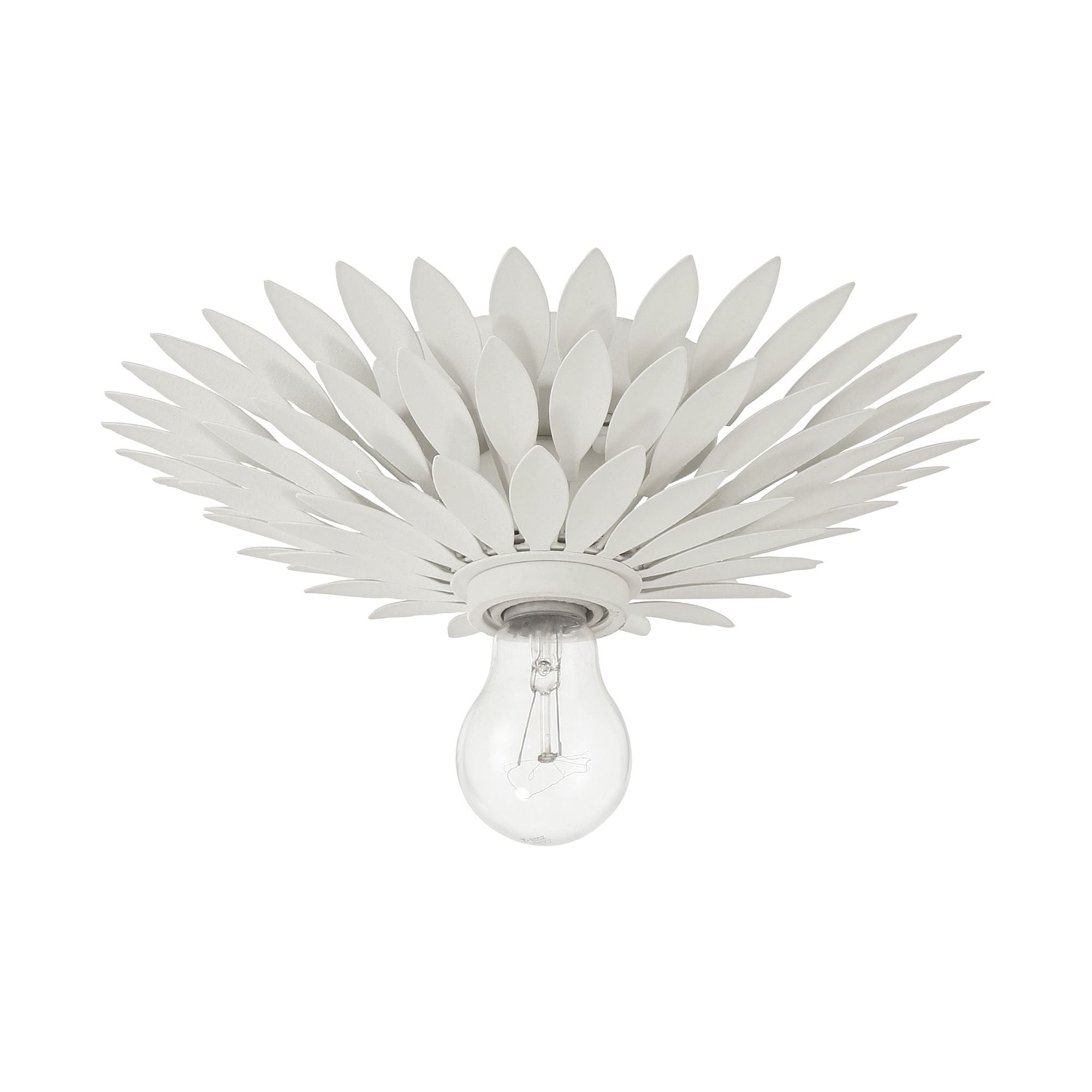 Broche 11'' Matte White Flush Mount White 11"W x 3.5"H x 11"D